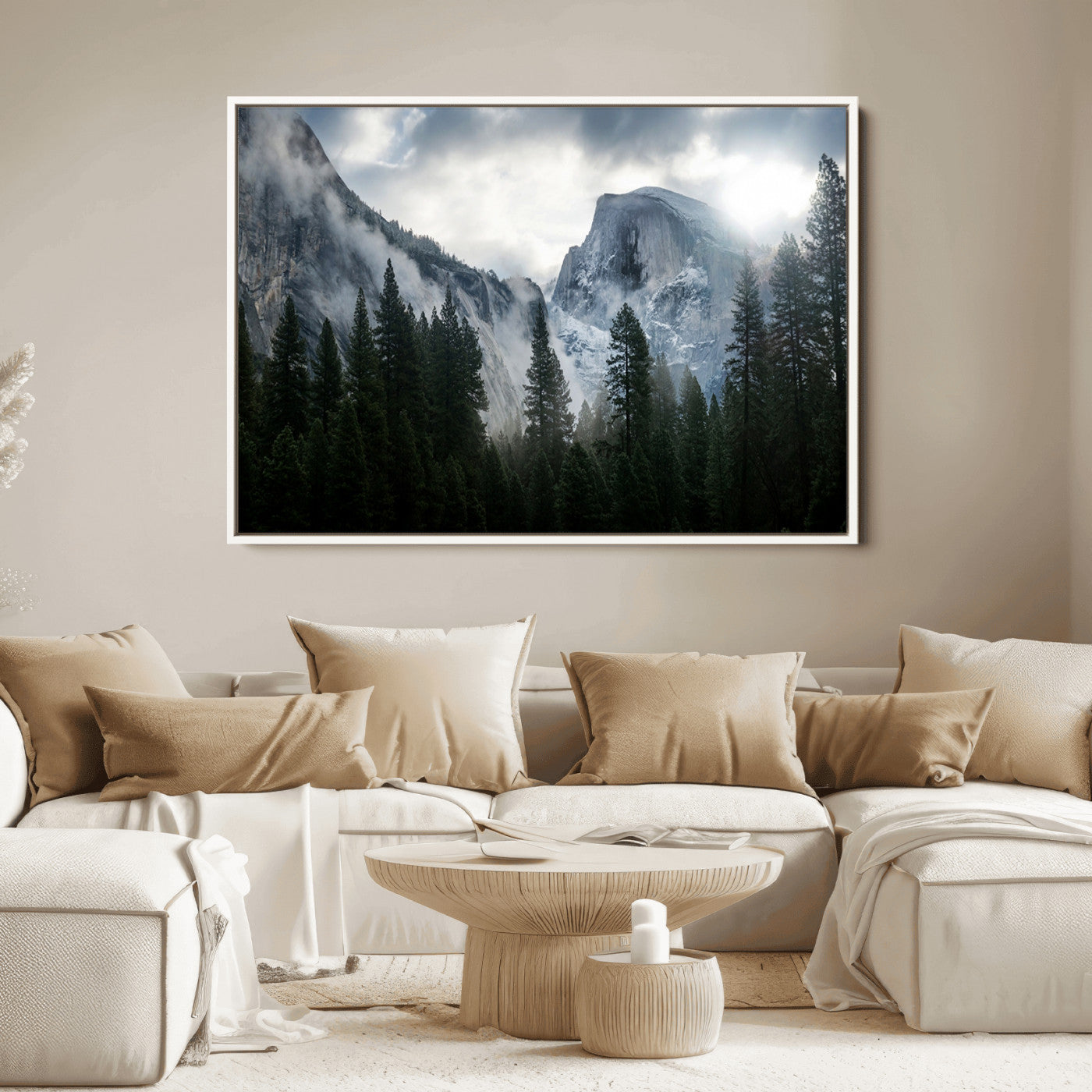 98725-MGV-CV-36X24-Wall Art Foggy Forest Landscape Canvas Print