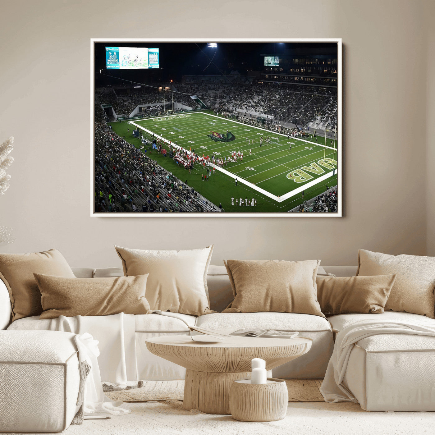 81740-MGV-FC-36X24_White-UAB Blazers Football Team Print - Birmingham Protective Stadium Wall Art Canvas Print
