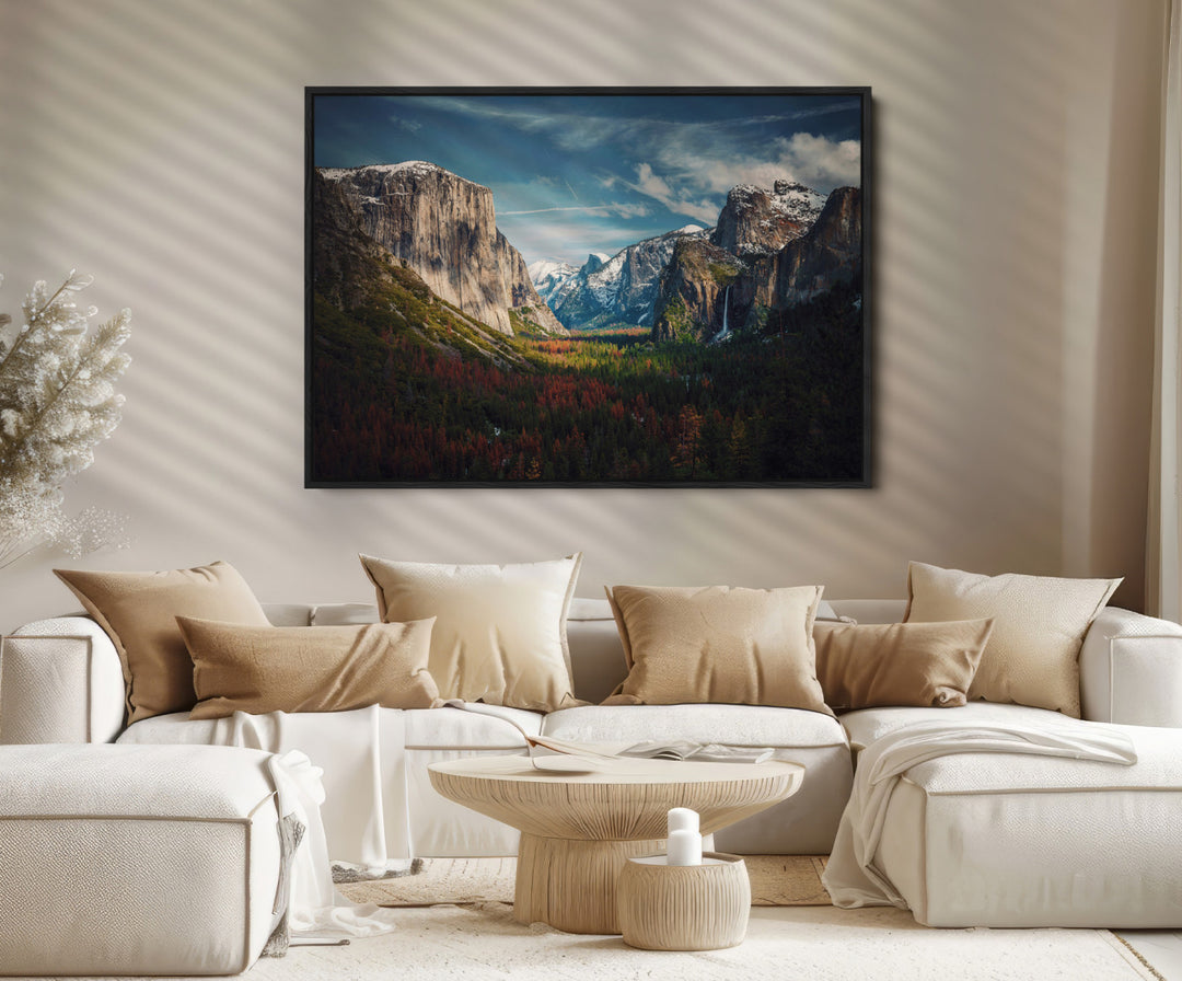 Yosemite National Park Canvas Print, Mountain Landscape Print, Framed El Capitan Art Print, Large Scenic Nature Printing
