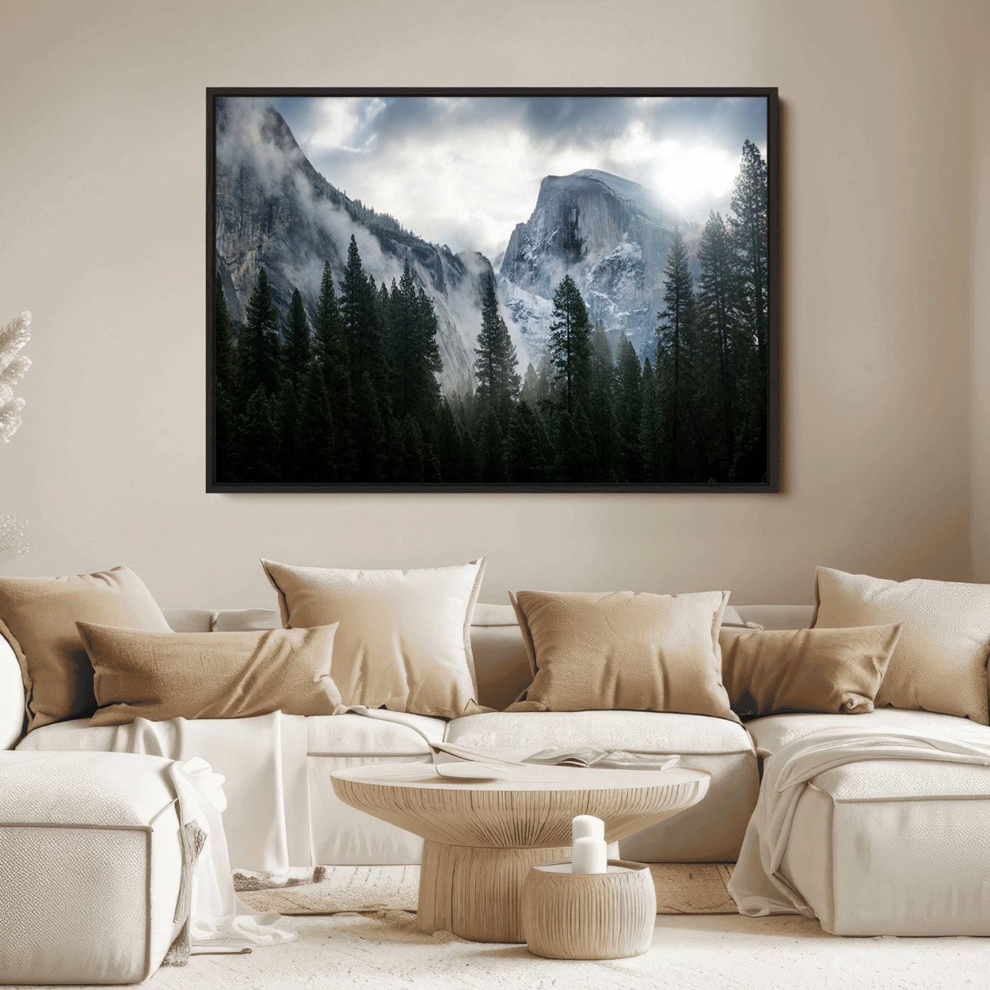 98725-MGV-CV-36X24-Wall Art Foggy Forest Landscape Canvas Print