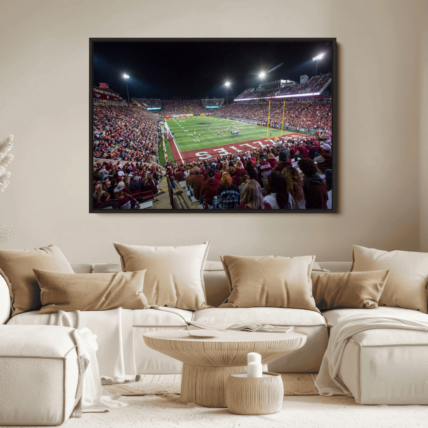 56191-MGV-FC-36X24_Black-American Football Wall Art Canvas Print, Stadium Sport Wall Art Print