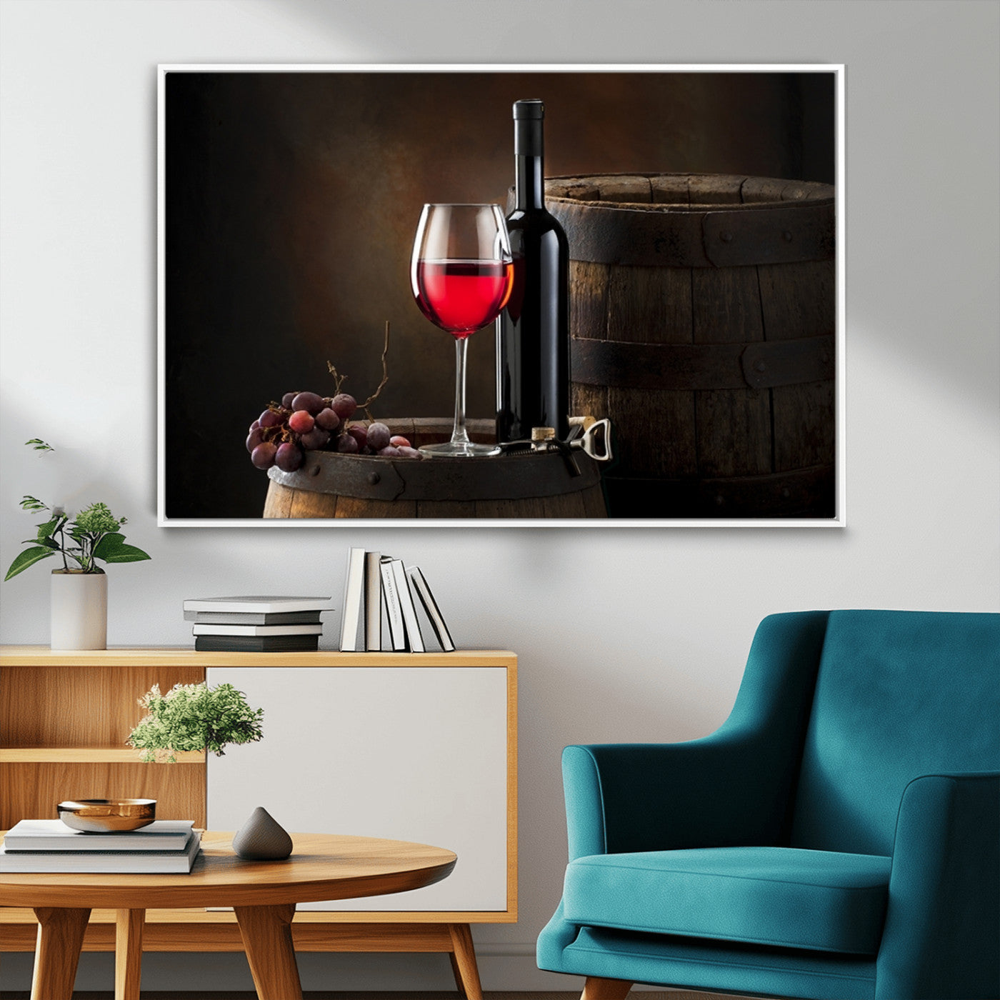 MGV-FC-36X24 - Red Wine and Bottle Canvas Print