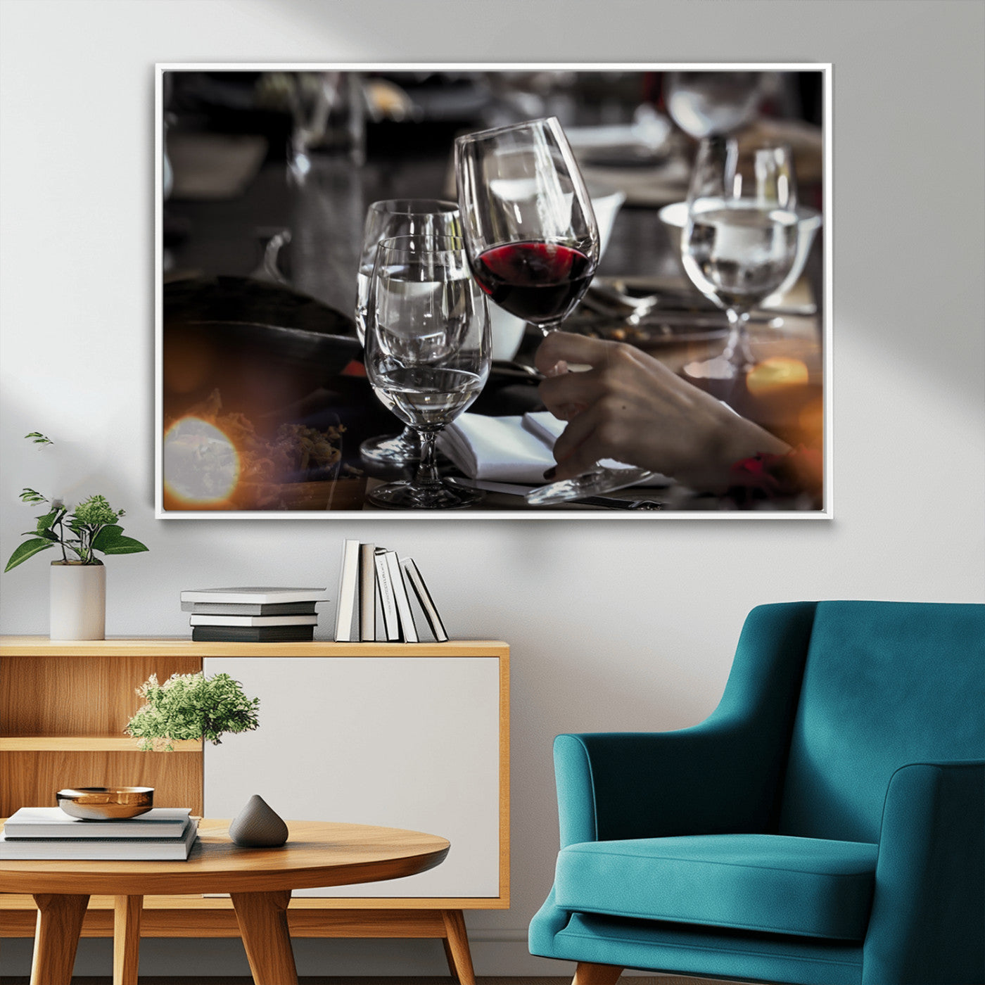 MGV-FC-36X24 - Red Wine and Glass Canvas Print