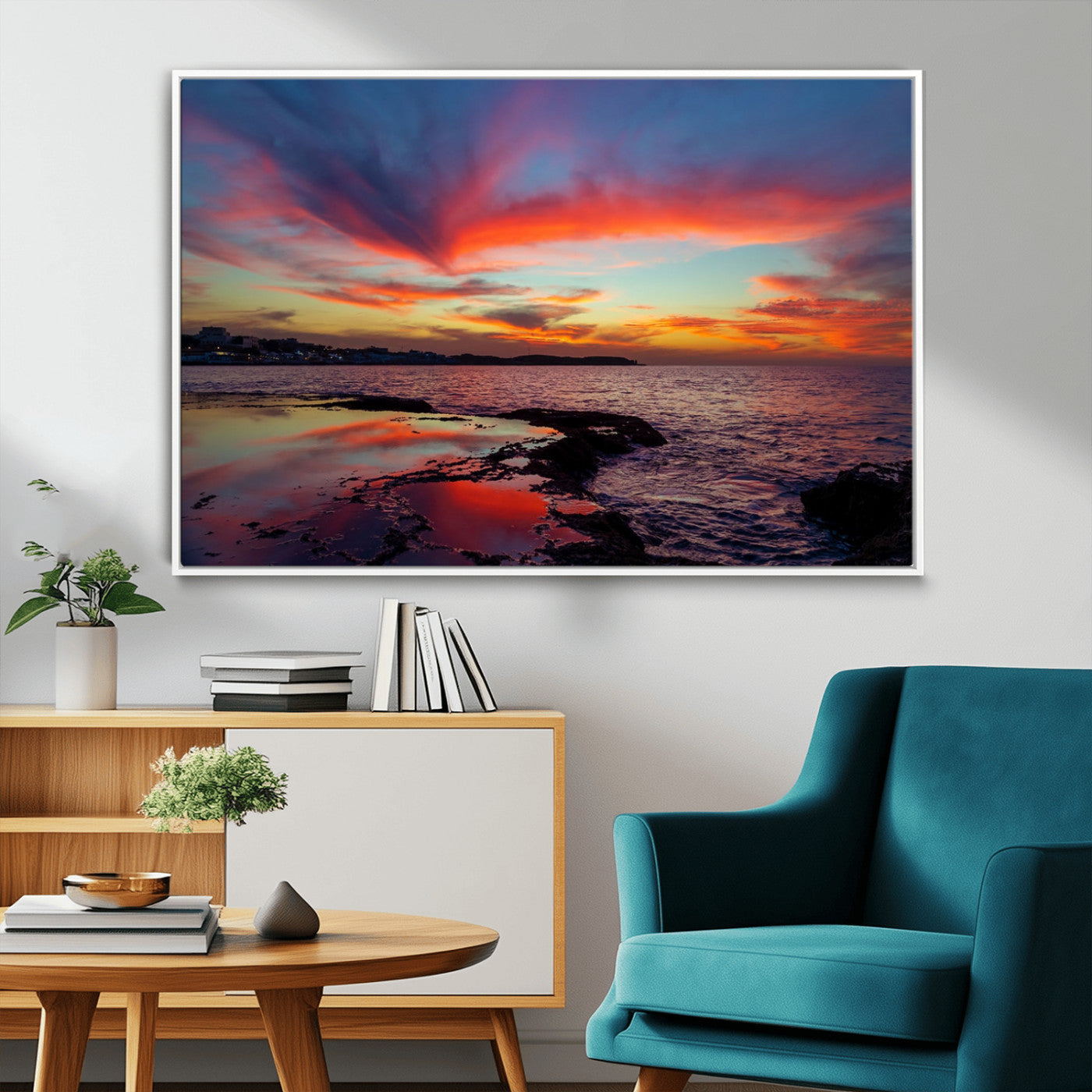 MGV-FC-36X24 - Glorious Sunset on The Beach Wall Art Canvas Print