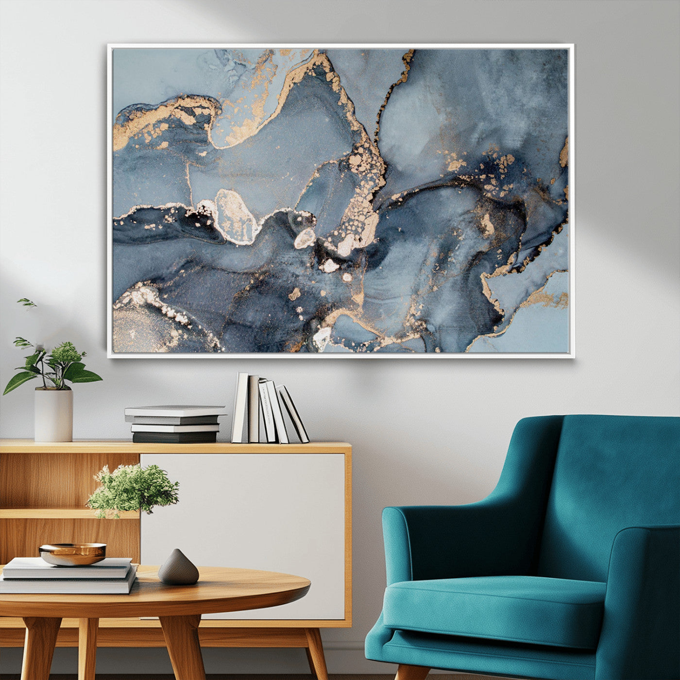 MGV-FC-36X24 - Multipanel Marble Fluid Effect Wall Art Abstract Canvas Wall Art Print