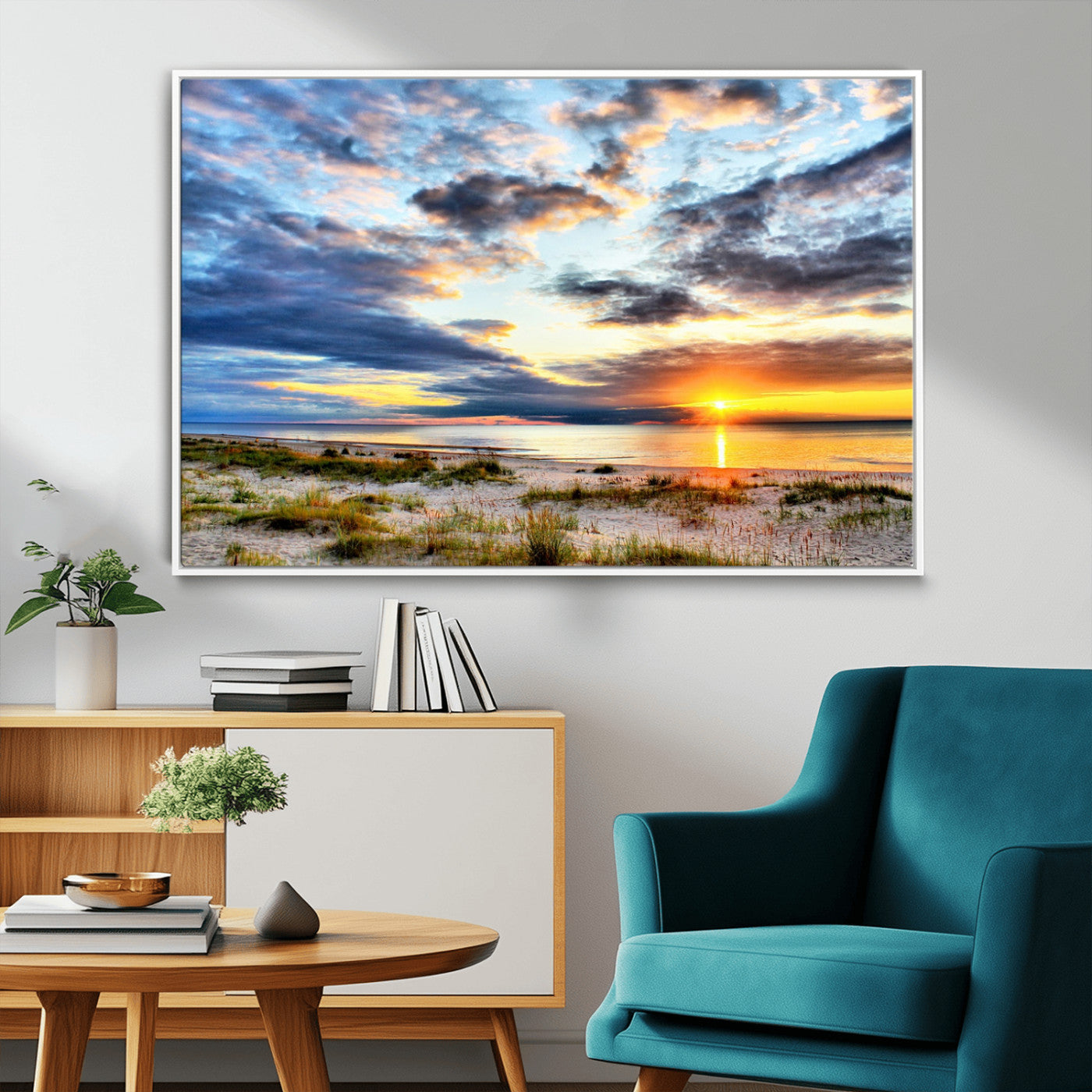 MGV-FC-36X24 - Sunset On The Ocean Wall Art Canvas Print
