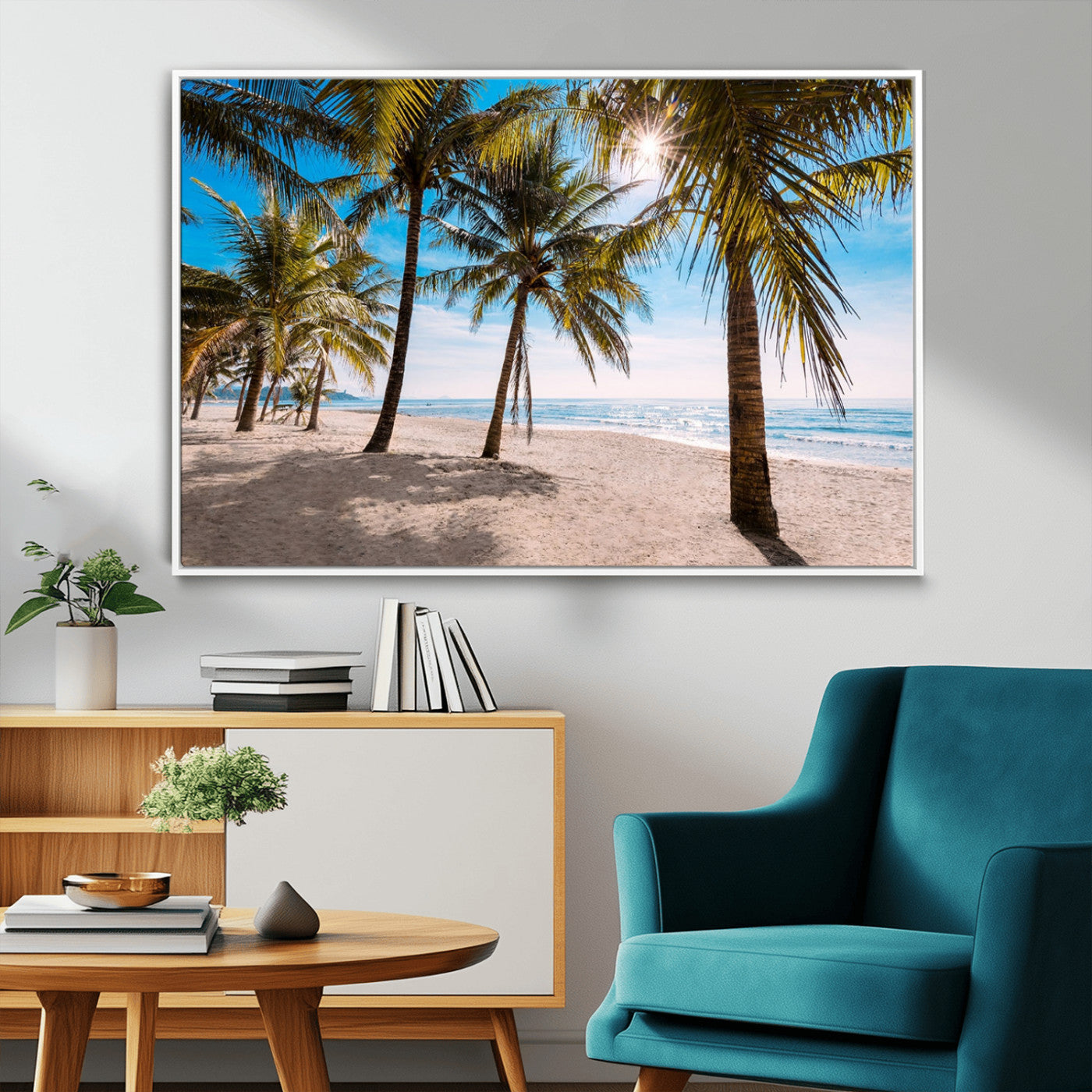 MGV-FC-36X24 - Palm Beach Tropical Island Wall Art Canvas Print