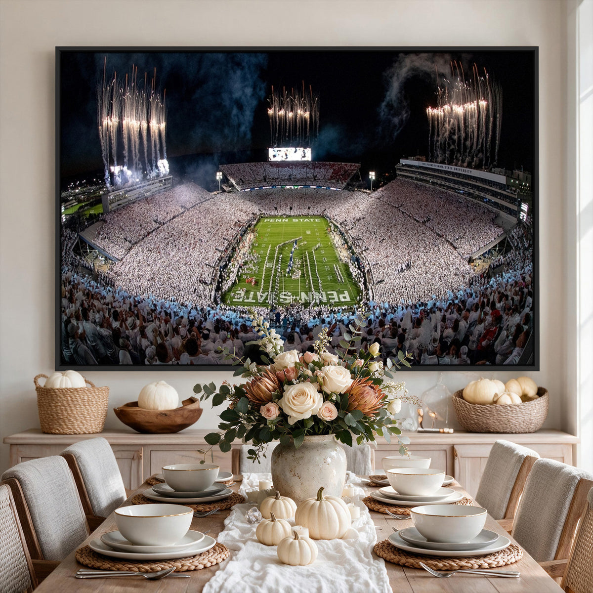 11391-MGV-CV-36X24 - Penn State Football Wall Art Canvas Print