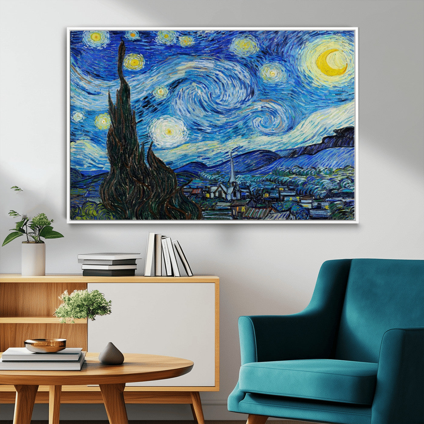MGV-FC-36X24 - Vincent Van Gogh The Starry Night Abstract Wall Art Canvas Print