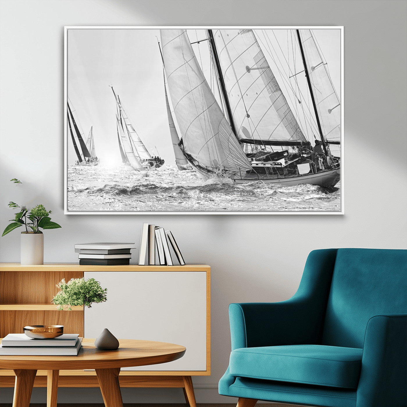 MGV-FC-36X24 - Yacht Sailboat Regatta Canvas Wall Art Canvas Print