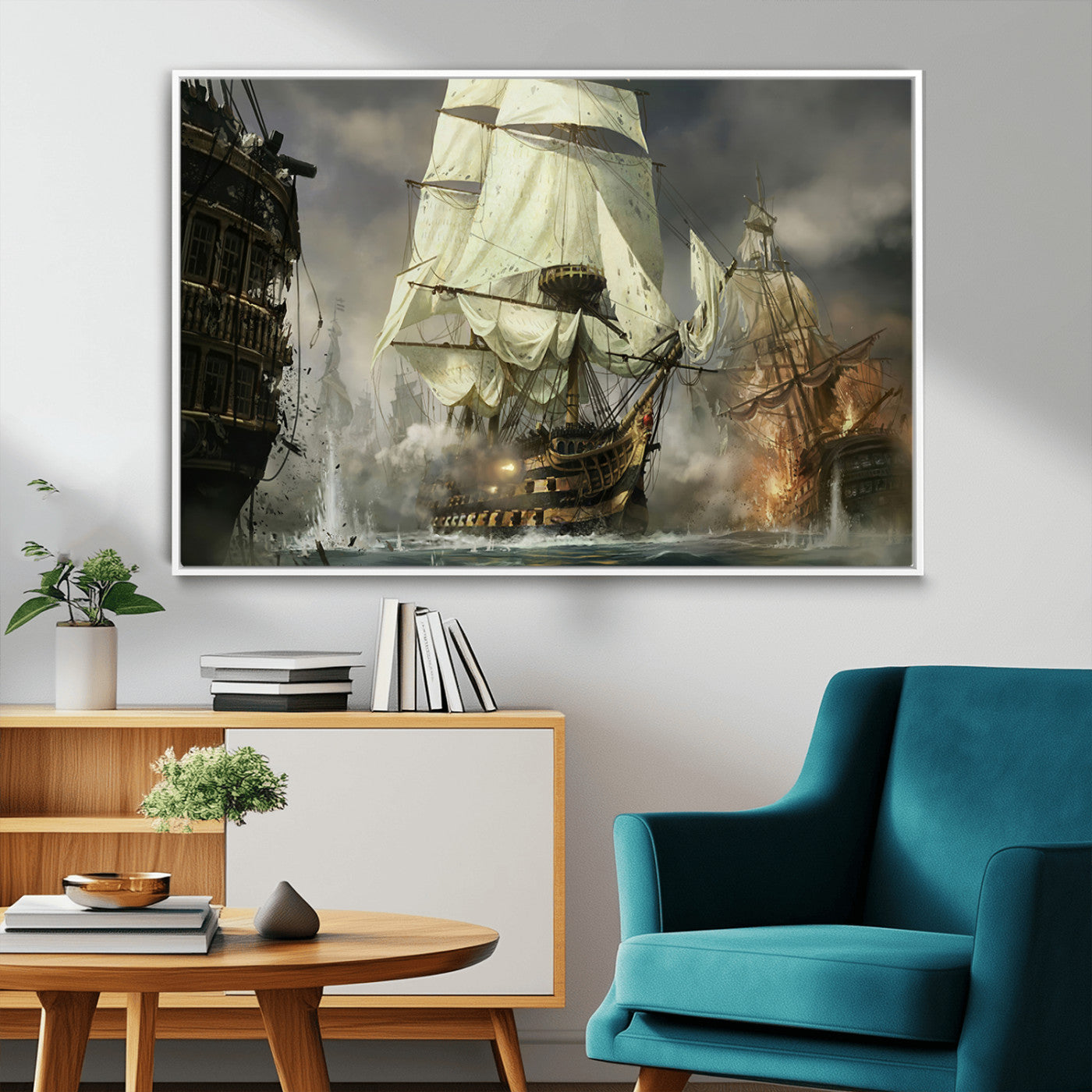 MGV-FC-36X24 - Pirate Ship War Wall Art Canvas Print