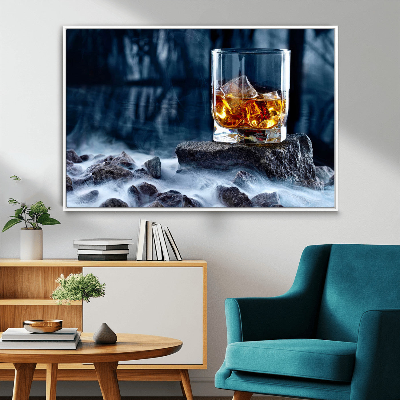 MGV-FC-36X24 - Whiskey Ice Wall Art Canvas Print