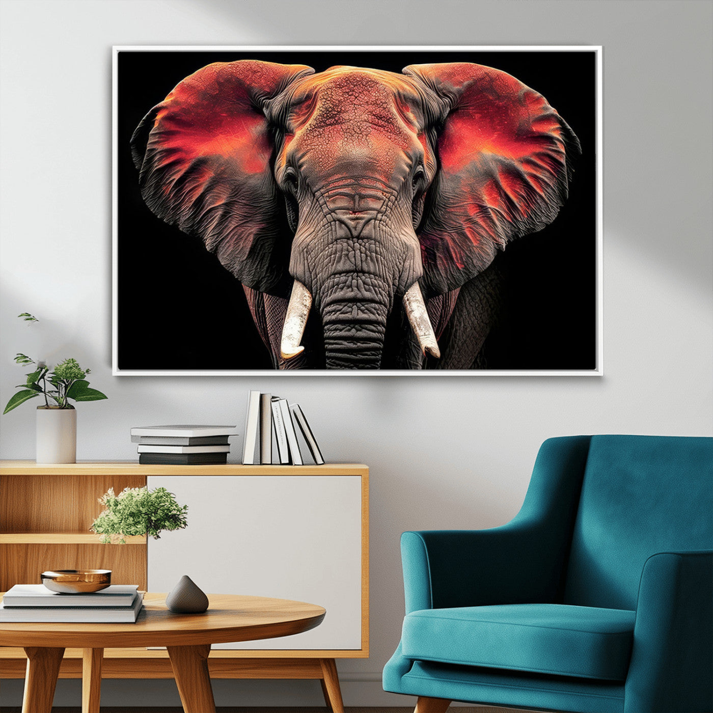 54719-MGV-FC-36X24_White-Elephant Wall Art Canvas Print