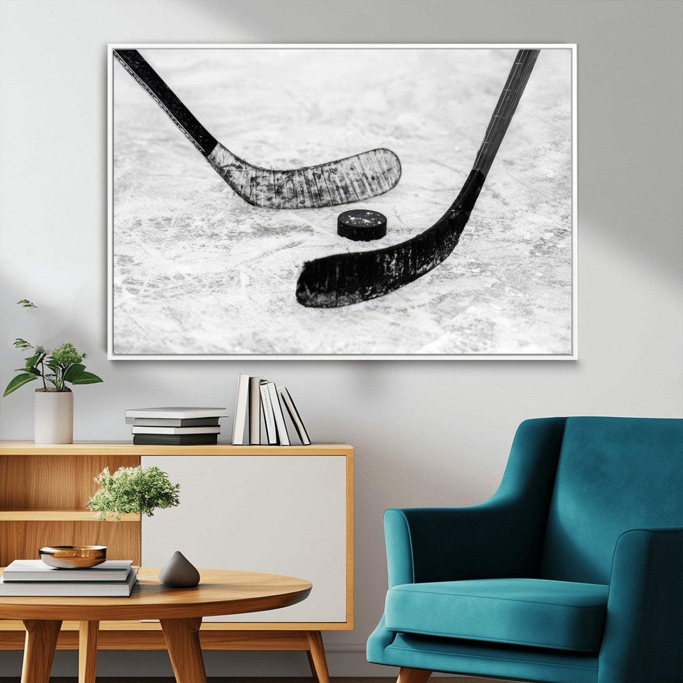 MGV-FC-36X24 - Winter Ice Hockey Sport Canvas Wall Art Print - Hockey Wall Art Print