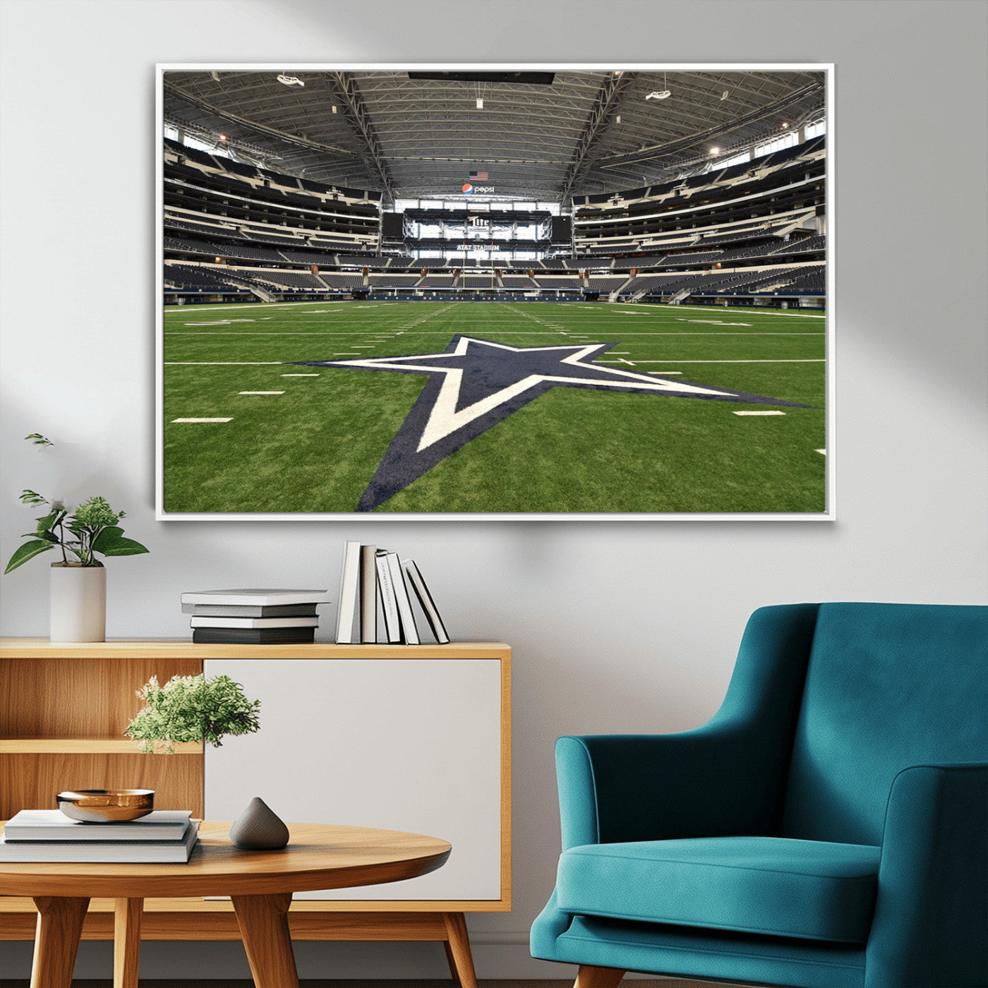 MGV-FC-36X24 - Dallas Cowboys Football Team Print - Arlington AT&T Stadium Wall Art Canvas Print