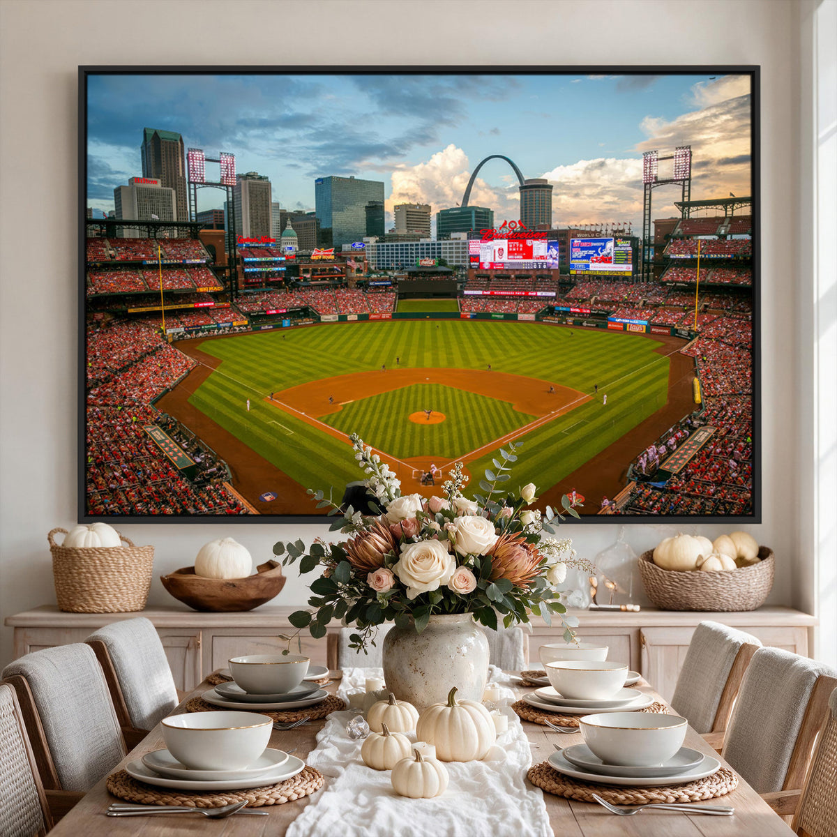 91908-MGV-CV-36X24 - Busch Stadium Wall Art Print | St. Louis Cardinals Baseball