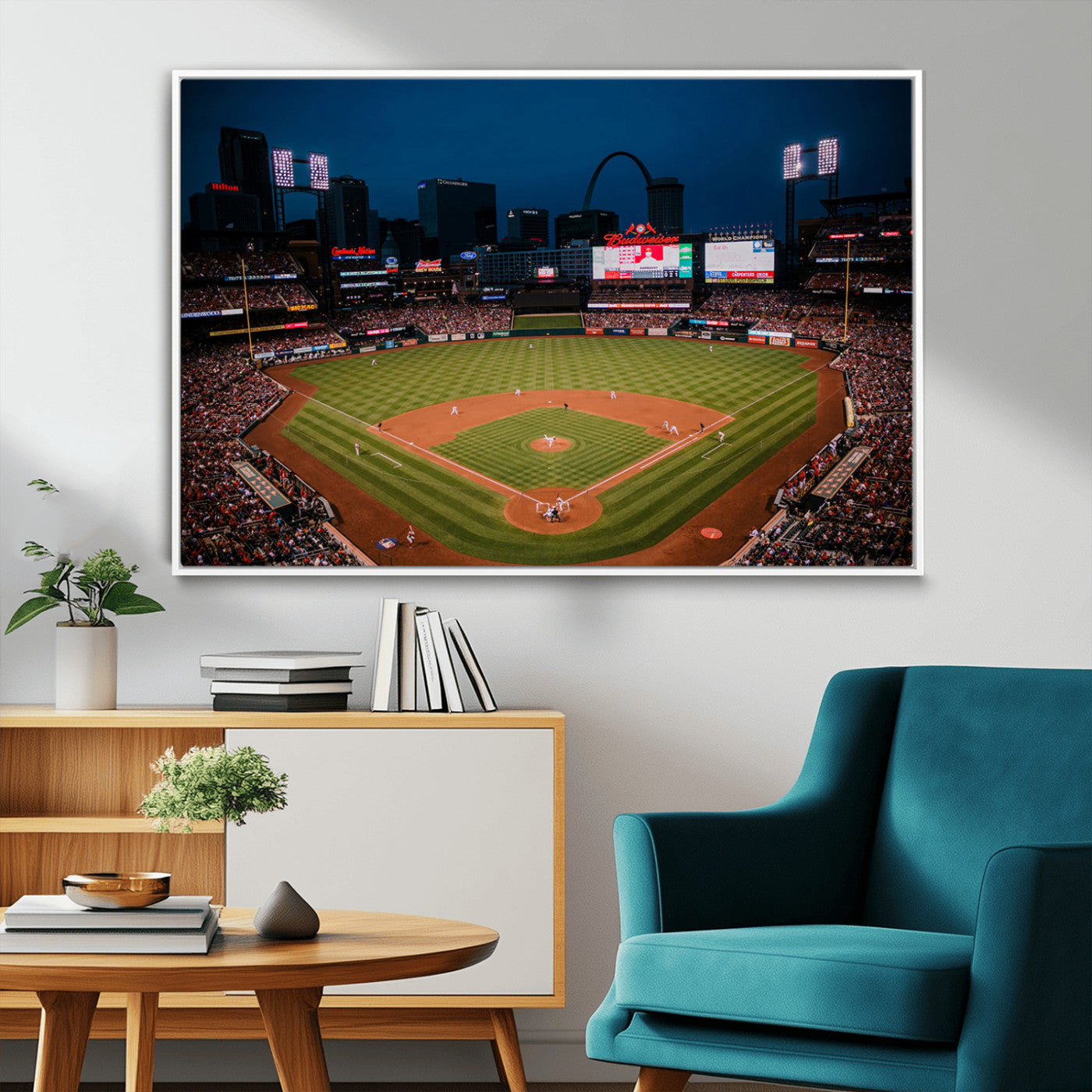 MGV-FC-36X24 - St. Louis Cardinals Baseball Team Print - Busch Stadium Wall Art Canvas Print