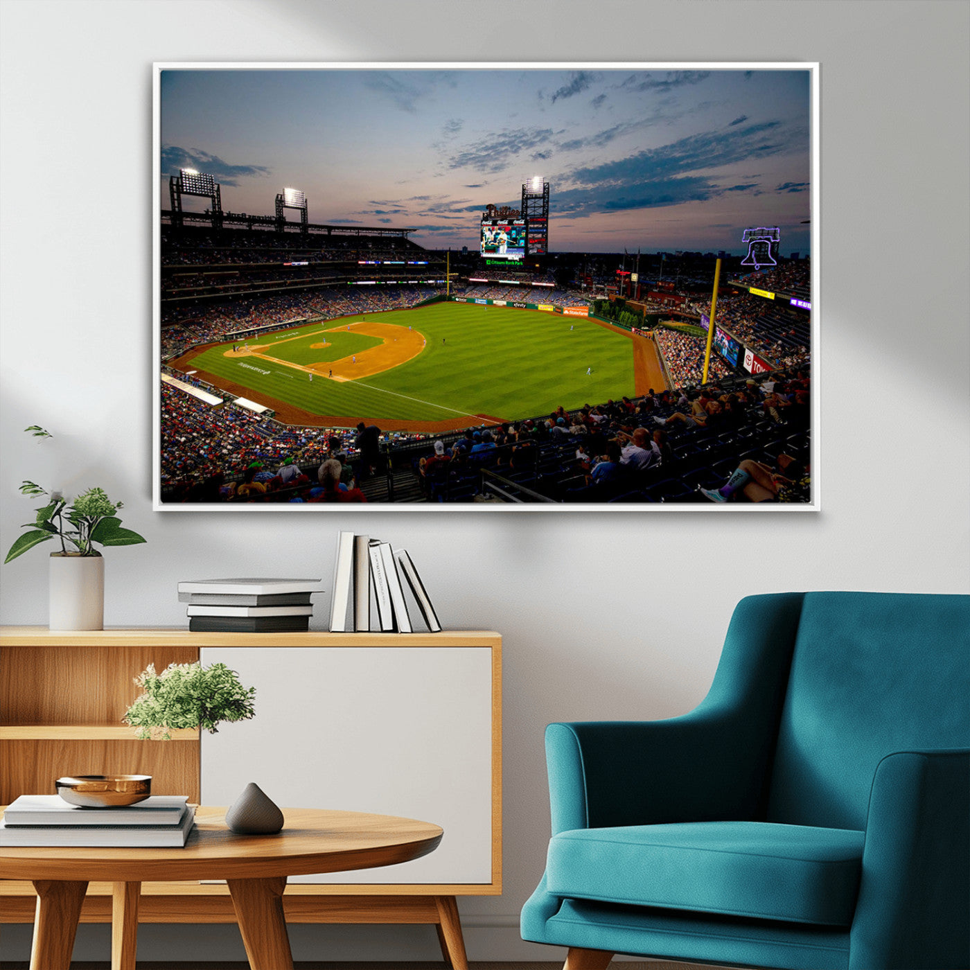 MGV-FC-36X24 - Philadelphia Phillies Baseball Team Print - Citizens Bank Park Stadium Wall Art Canvas Print