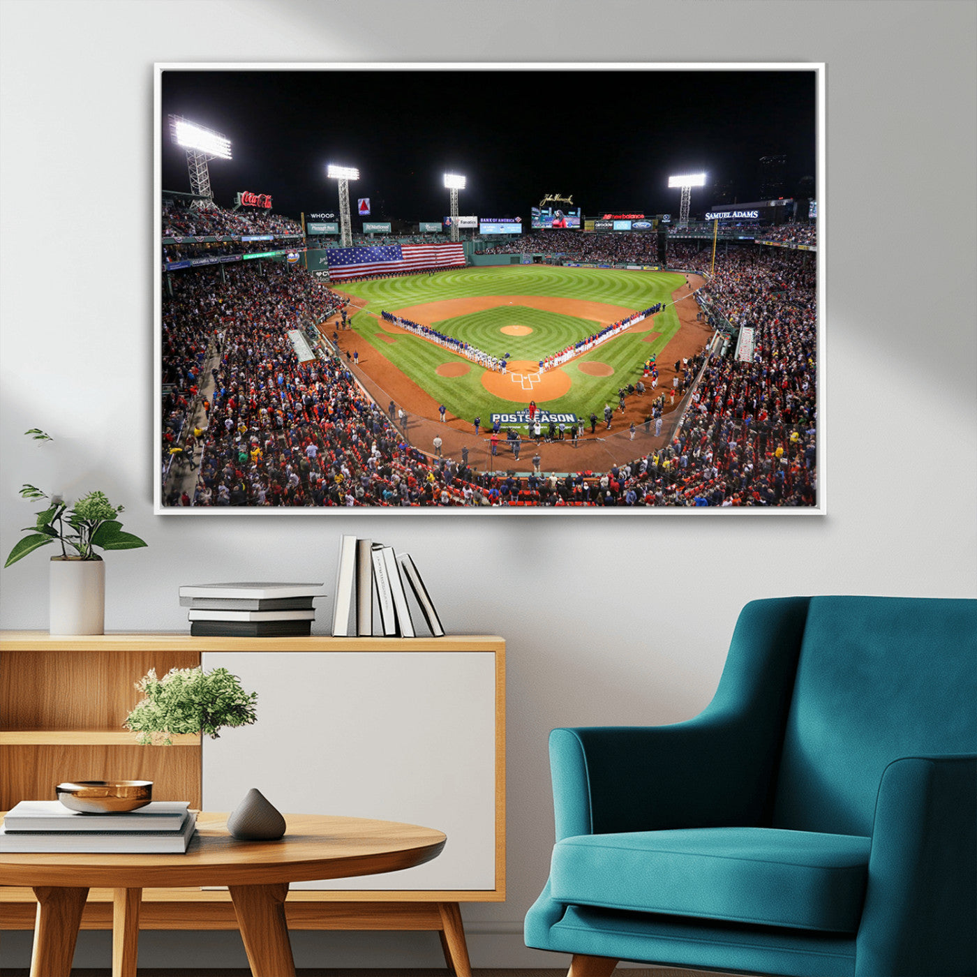 MGV-FC-36X24 - Fenway Park Wall Art Canvas Print | Large Baseball Stadium Canvas Print for Boston Red Sox Fans | Framed Ready-to-Hang Boston Sports Decor Artwork