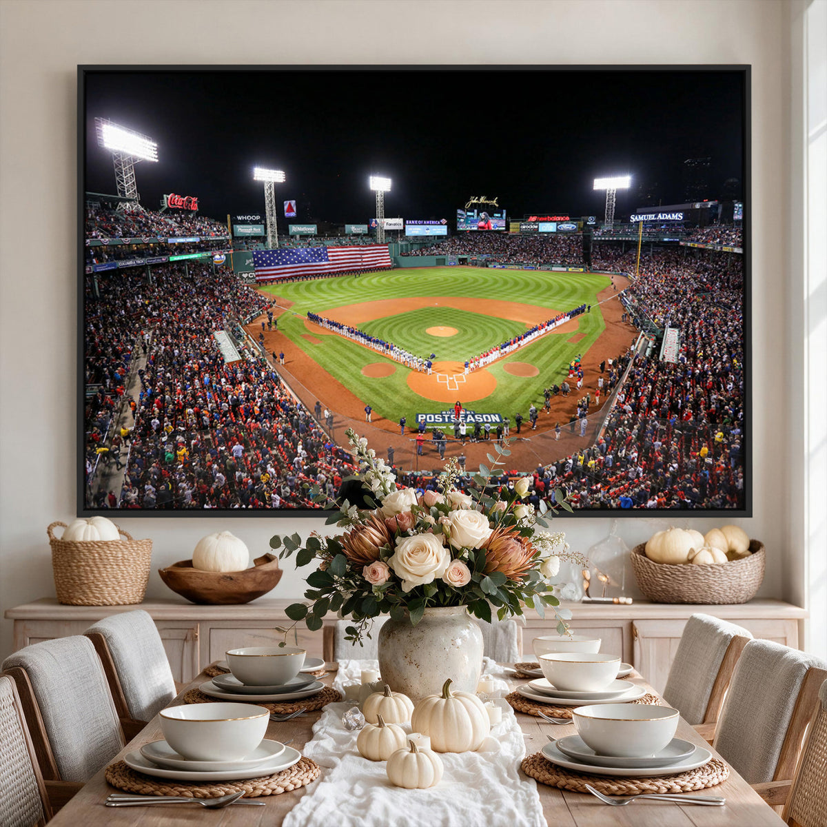 47365-MGV-CV-36X24 - Fenway Park Wall Art Canvas Print | Large Baseball Stadium Canvas for Boston Red Sox Fans