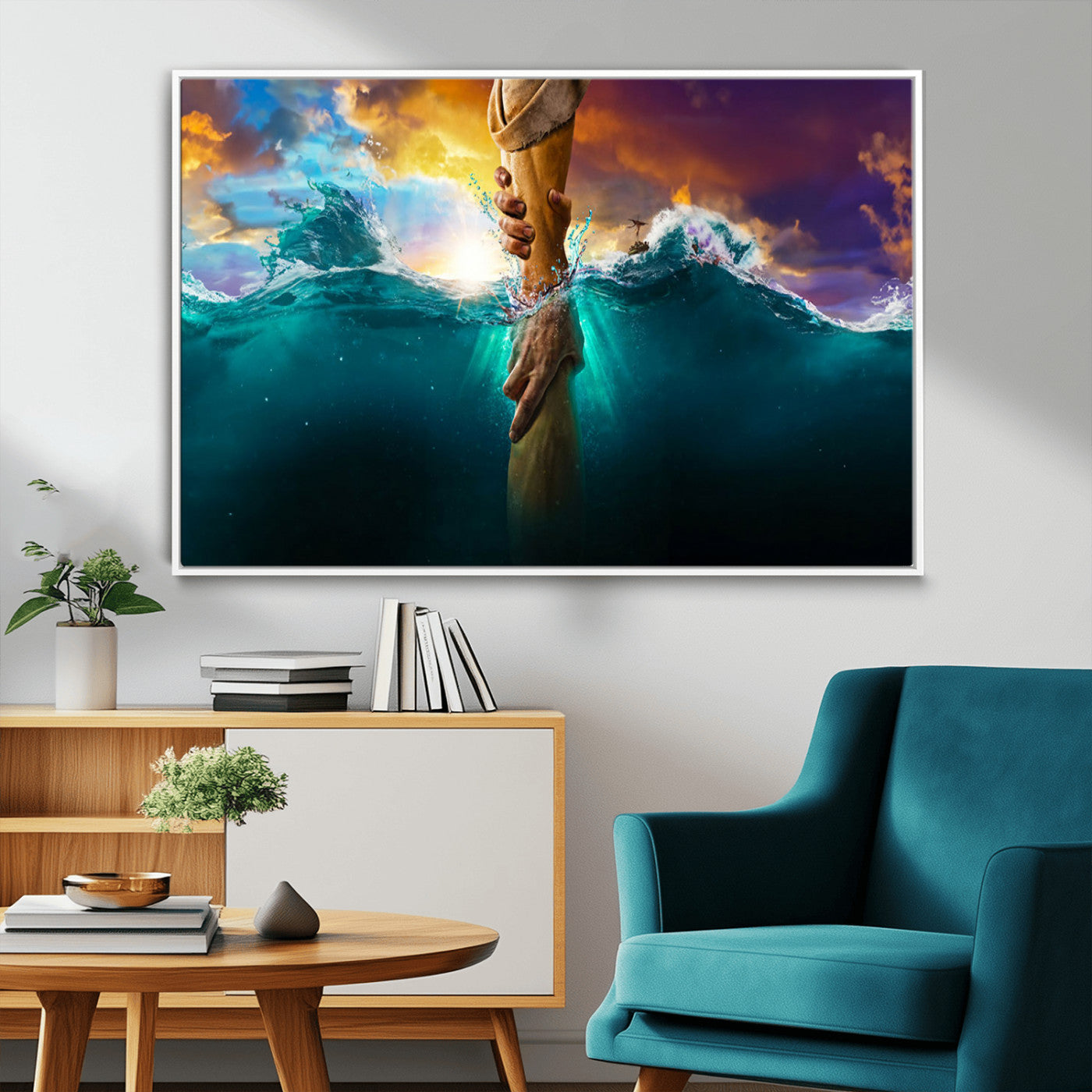 MGV-FC-36X24 - God Hand Wall Art Canvas Print