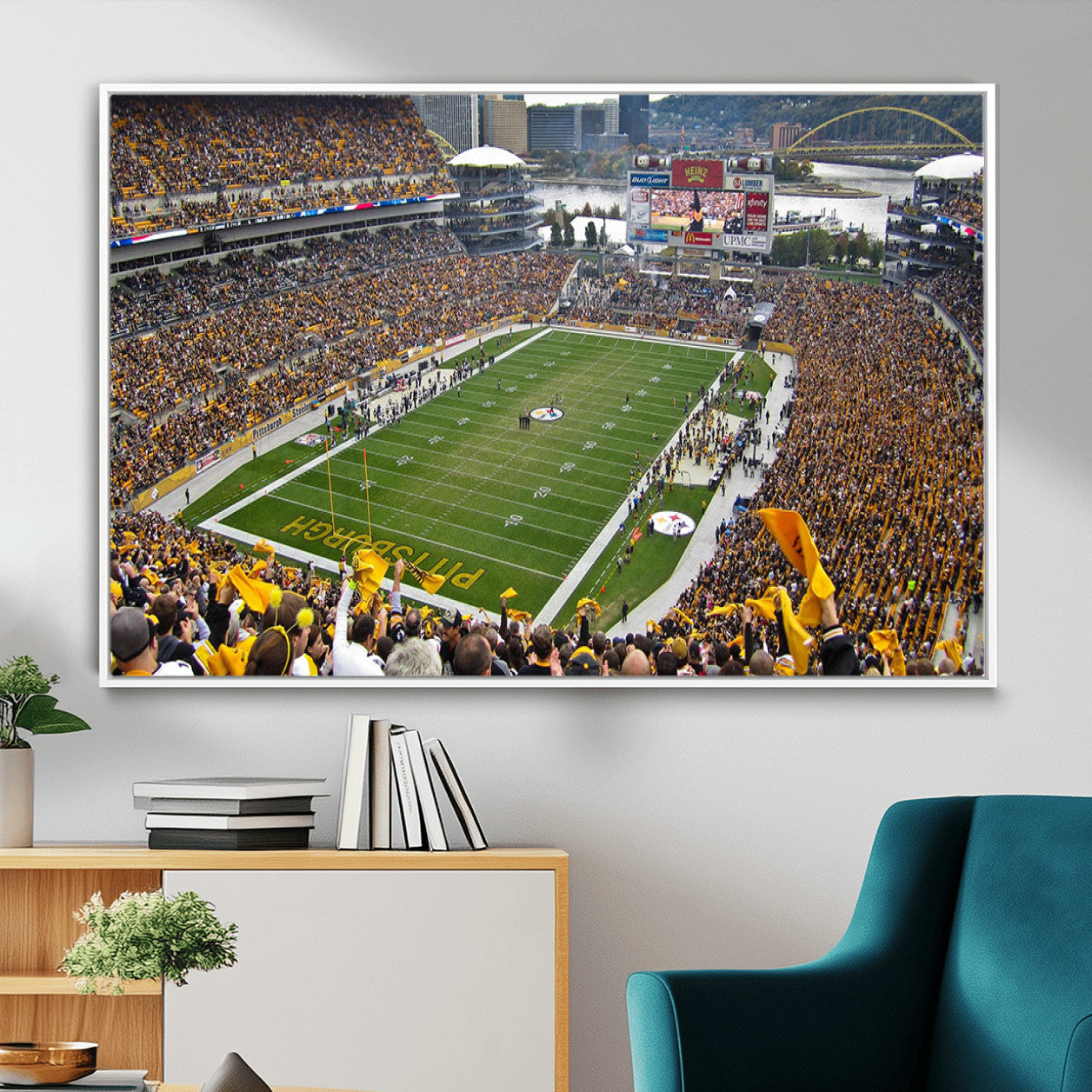 51419-MGV-FC-36X24 - Pittsburgh Steelers Print - Pittsburgh Heinz Field Stadium Wall Art Canvas Print