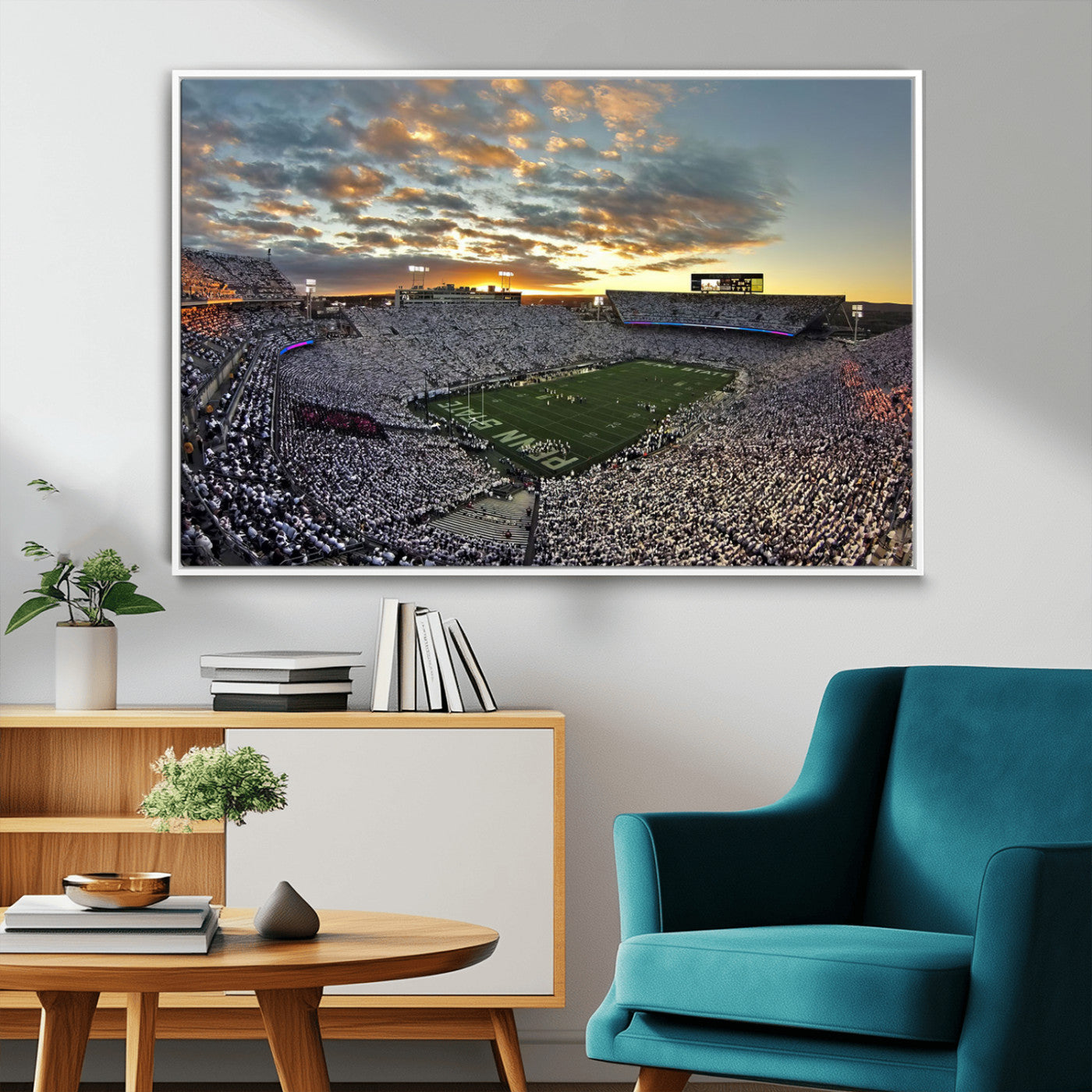 MGV-FC-36X24 - Beaver Stadium Wall Art - Penn State Stadium Wall Art | Penn Nittany Lions Football Match for Sport Room Decor