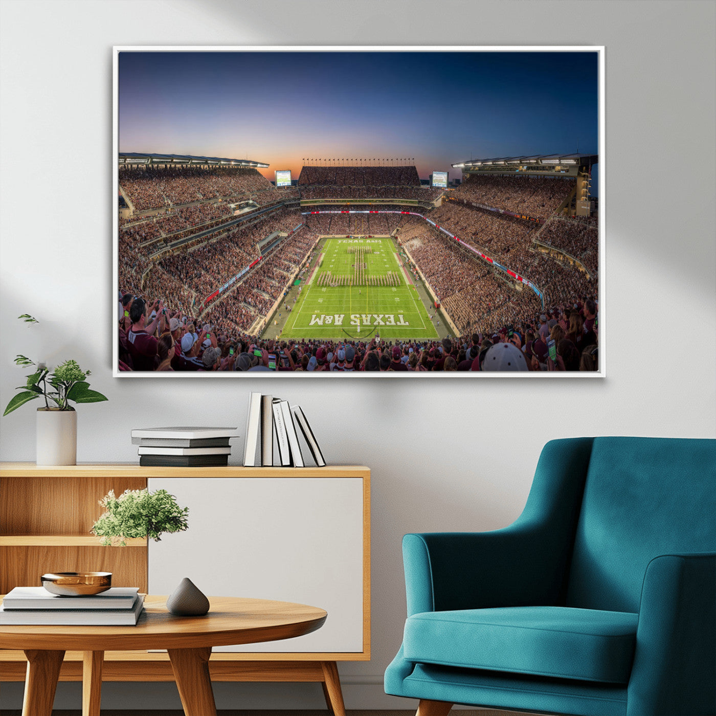 MGV-FC-36X24 - Kyle Field Wall Art Print | Large Texas A&M Aggies Football Canvas Print for Sports Enthusiasts | Framed, Ready-to-Hang Stadium Decor