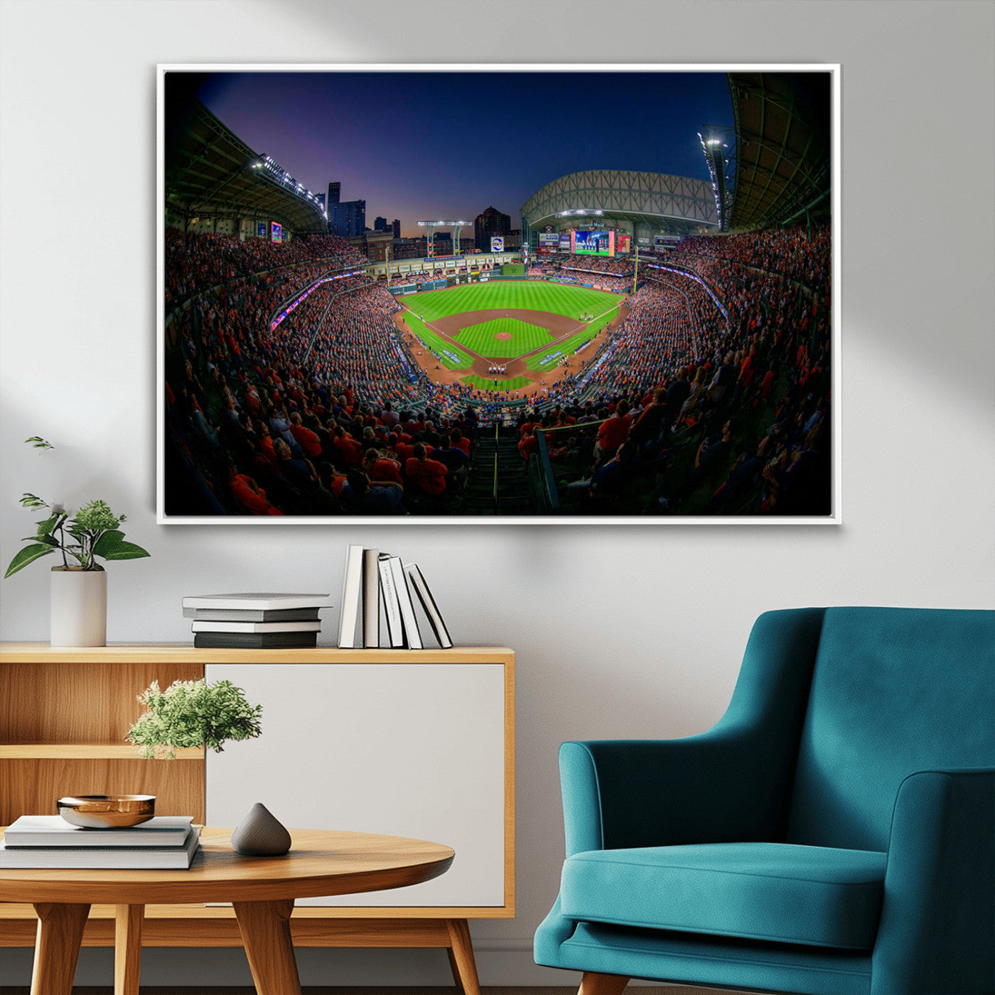 MGV-FC-36X24 - Houston Astros Baseball Team Print - Houston Minute Maid Park Stadium Wall Art Canvas Print