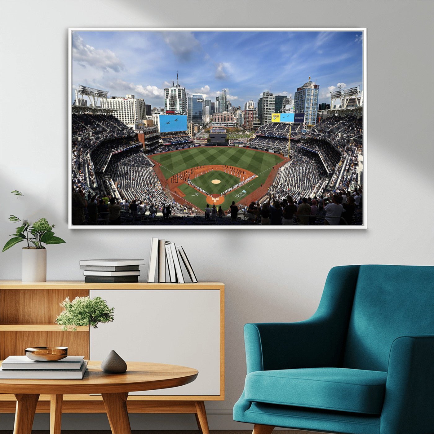 MGV-FC-36X24 - San Diego Padres Baseball Team Print - Petco Park Stadium Wall Art Canvas Print