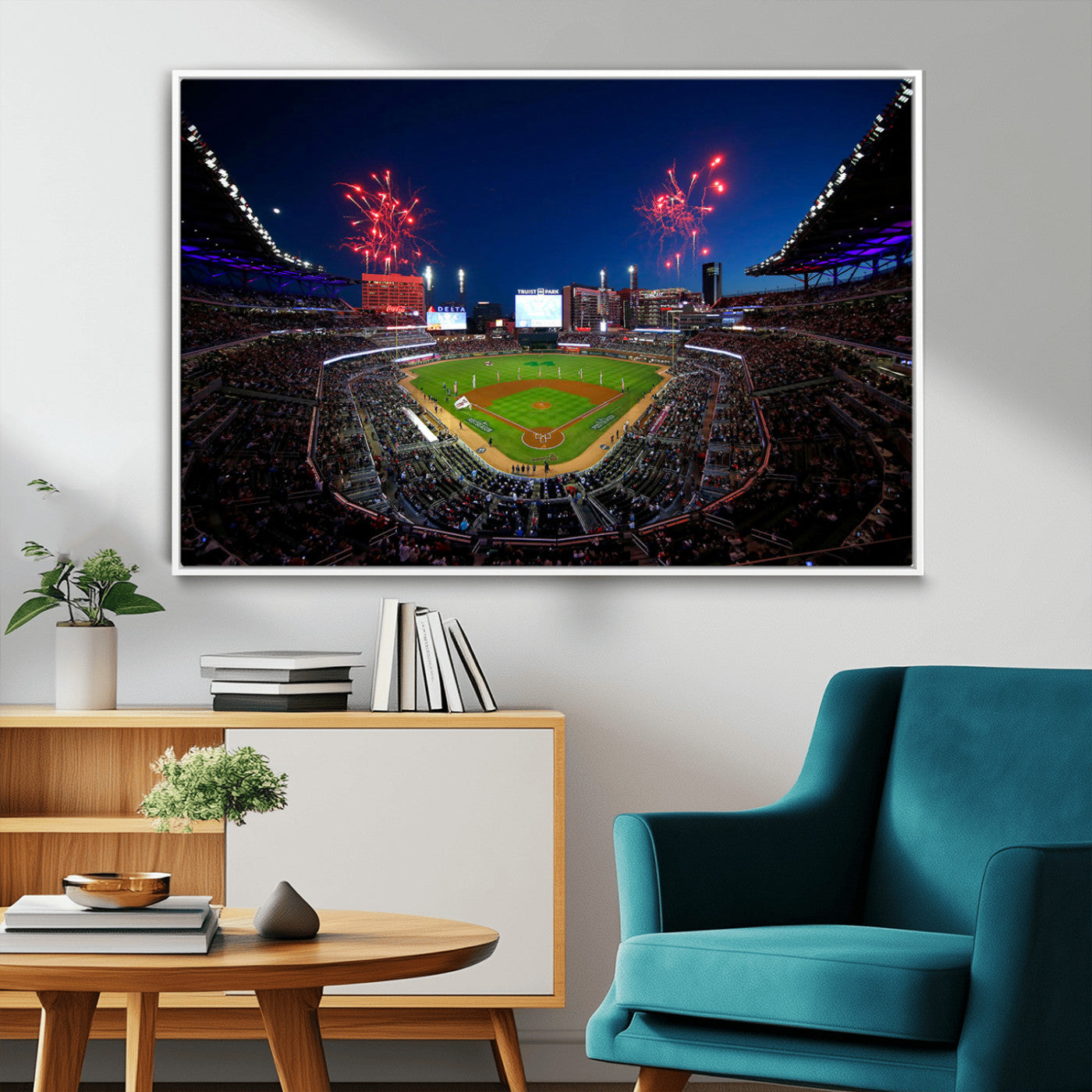 MGV-FC-36X24 - Truist Park Atlanta Braves Baseball Stadium Wall Art Print | Large 3-Panel Canvas Print for Sports