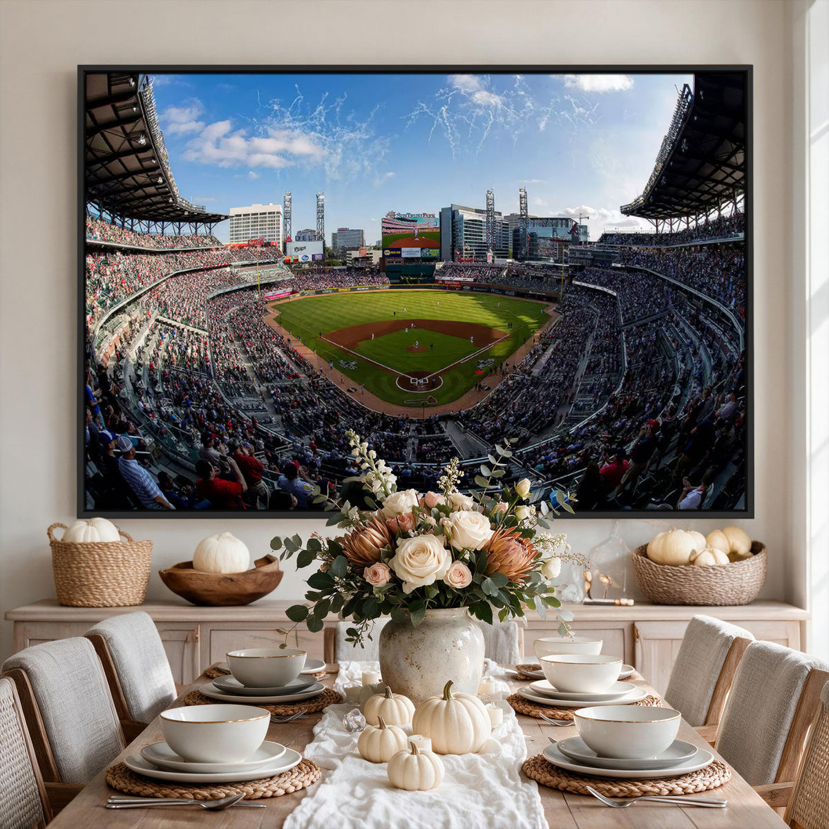 78608-MGV-CV-36X24 - Truist Park Stadium Canvas Wall Art, Atlanta Braves Game Day Decor