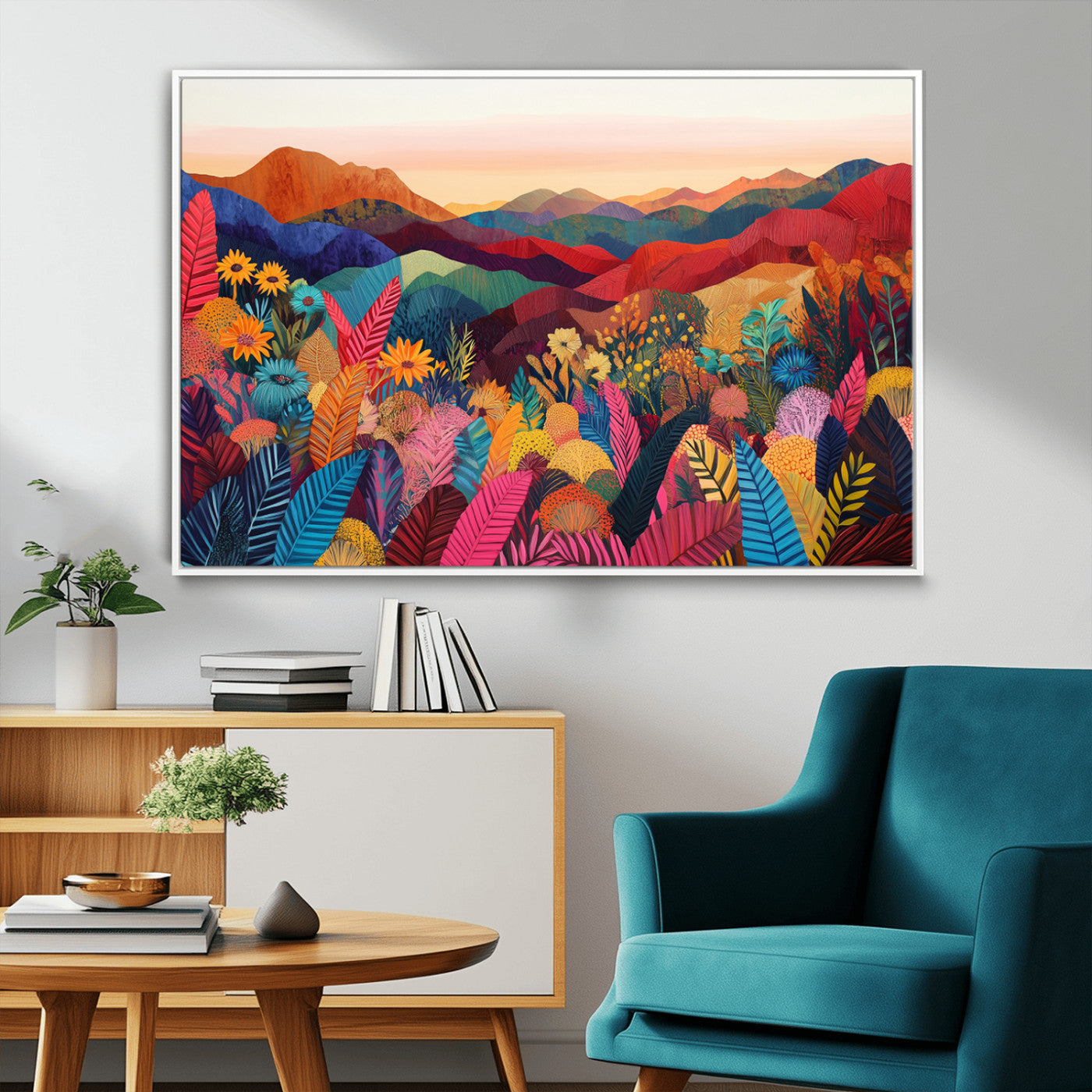 MGV-FC-36X24 - YAYOI KUSAMA Abstract Print - Landscape Canvas Wall Art Print - Vibrant Modern Decor for Living