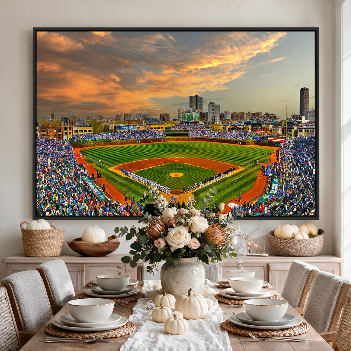 45635-MGV-CV-36X24 - Chicago Wrigley Field Wall Art Canvas Print