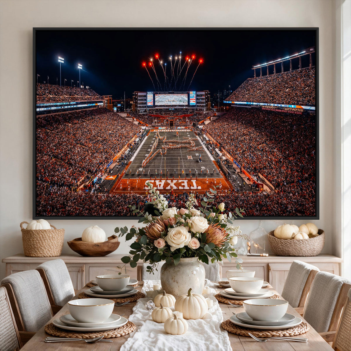 58778-PAN-FL-20X10 - Darrell K Royal Memorial Stadium | Texas Longhorns | Print Decor Wall Art Design for Home & Office Decoration