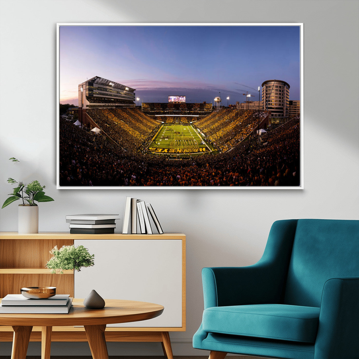 MGV-FC-36X24 - Iowa Hawkeyes Kinnick Stadium Wall Art Canvas Print, Framed Iowa Hawkeyes Kinnick Stadium Canvas