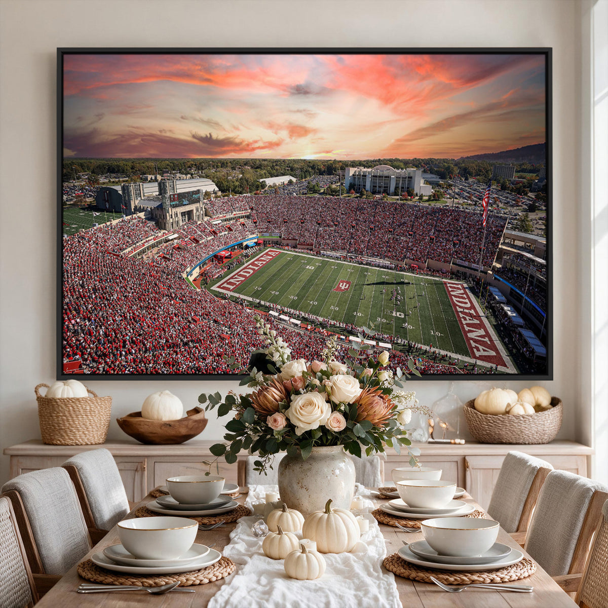 51135-MGV-CV-36X24 - Indiana Memorial Stadium Wall Art Canvas Print