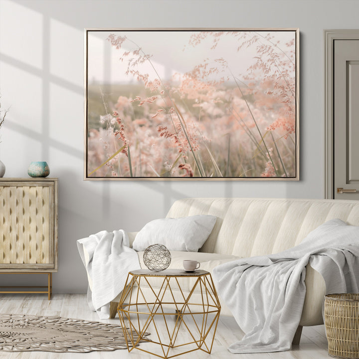 Pastel Grasses Wall Art Canvas Print
