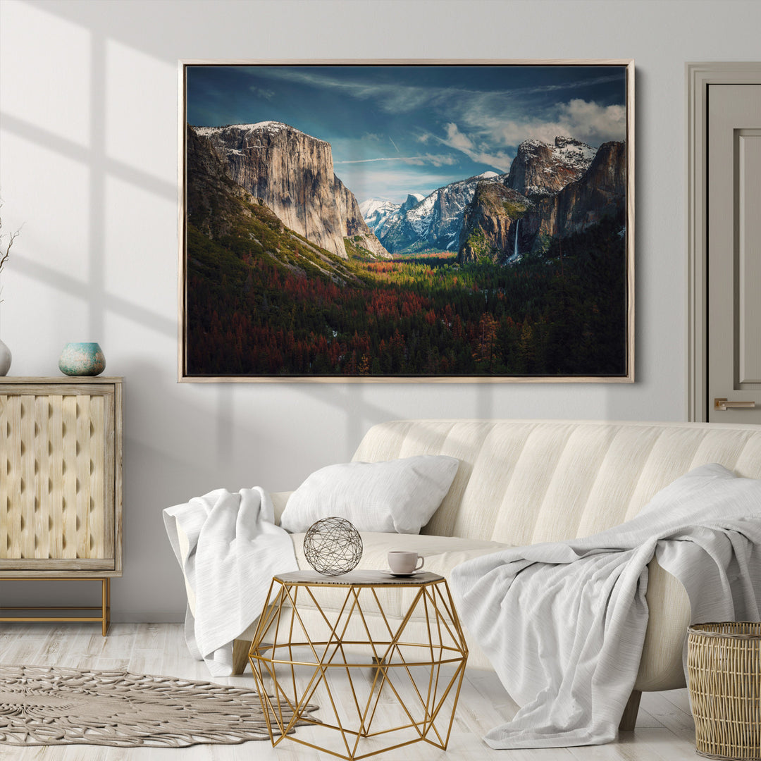 Yosemite National Park Canvas Print, Mountain Landscape Print, Framed El Capitan Art Print, Large Scenic Nature Printing