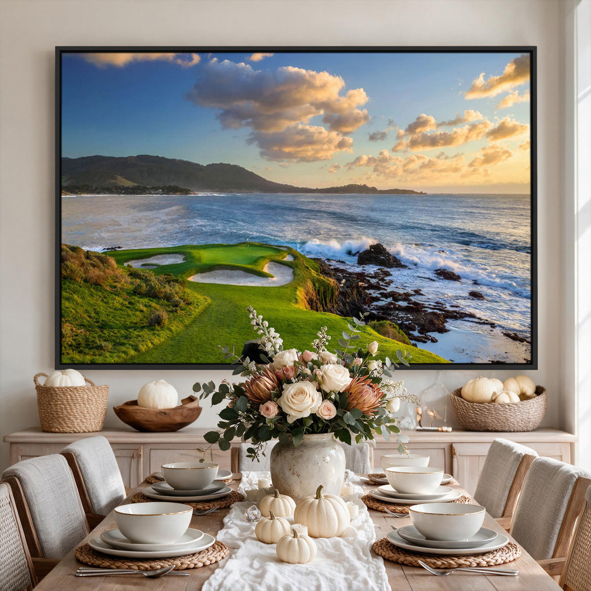 50107048-MGV-CV-36X24 - Pebble Beach Golf Links Wall Art Canvas Print