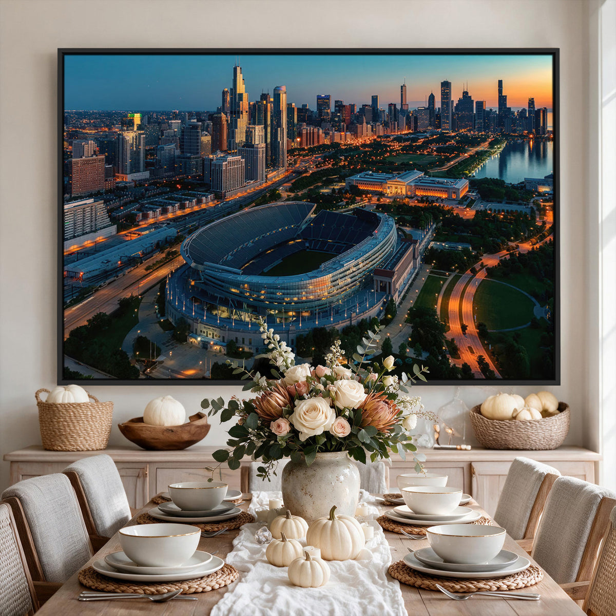 36690345-MGV-CV-36X24 - Chicago Bears Soldiers Field Wall Art Canvas Print