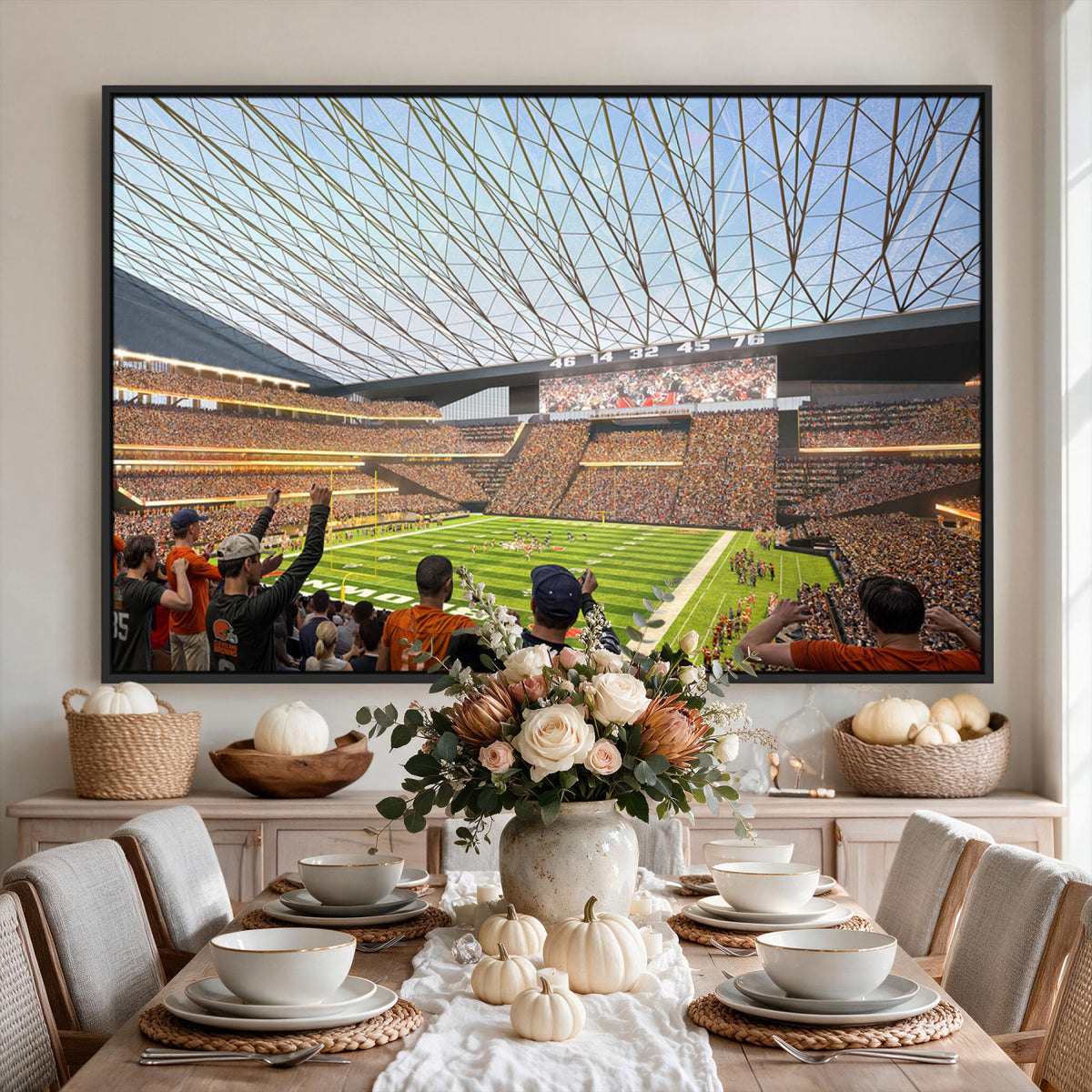 81960112-MGV-CV-36X24 - Cleveland Browns Stadium Wall Art Canvas Print