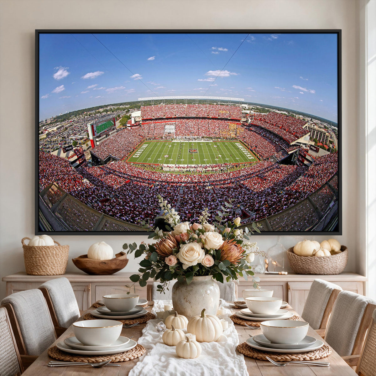 29492070-MGV-CV-36X24 - William Brice Stadium Wall Art Canvas Print, Stadium Crowd on Football Game Day
