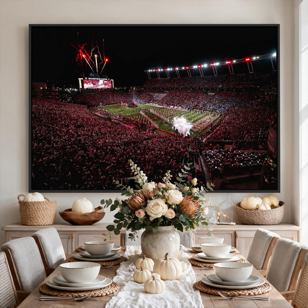 60690191-MGV-CV-36X24 - William Brice Stadium Wall Art Print, Baseball Game Room