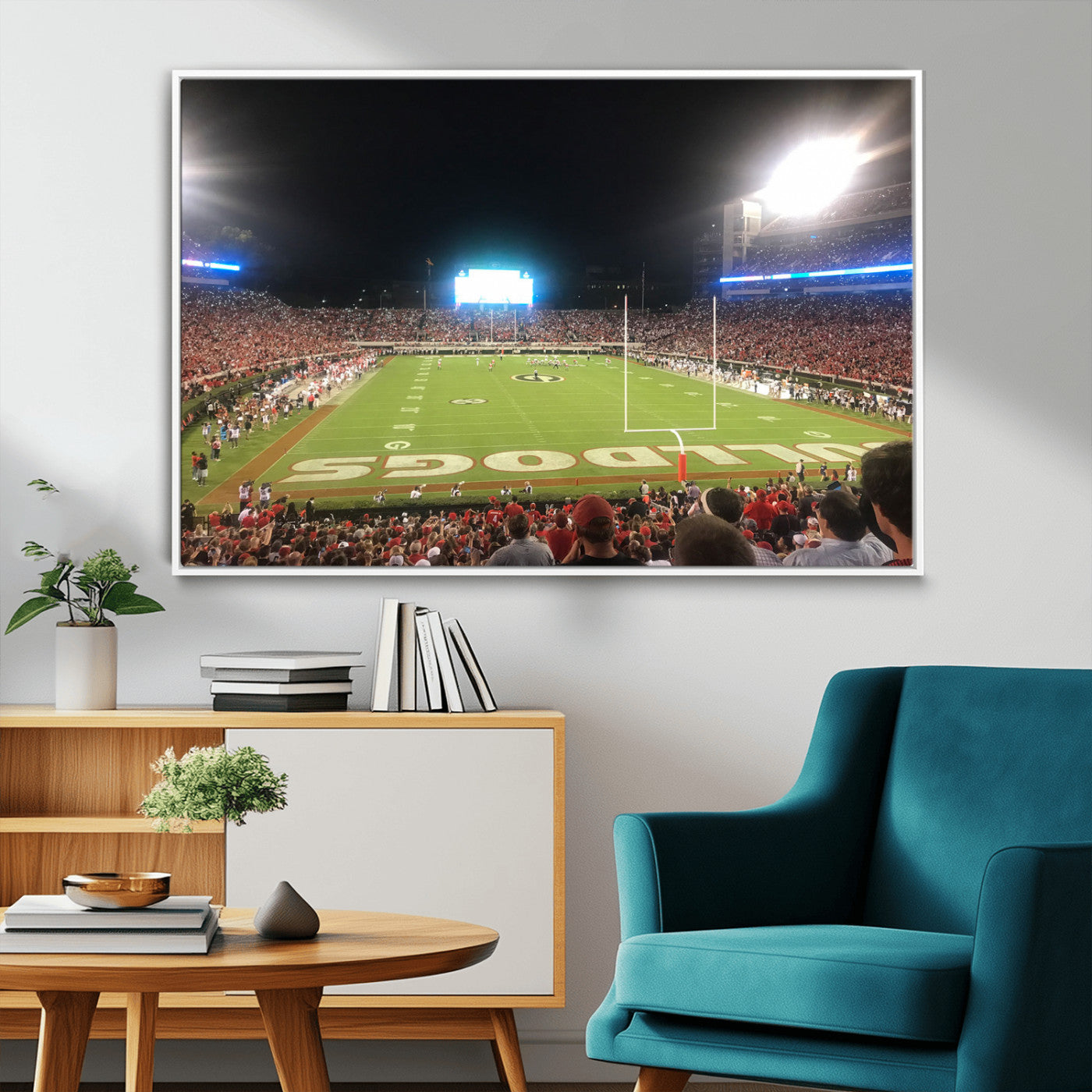 Dooley Stadium Wall Art Print, Sports Arena Canvas Wall Art, Panoramic Stadium Canvas Print, Modern Athletic Field Art Printing