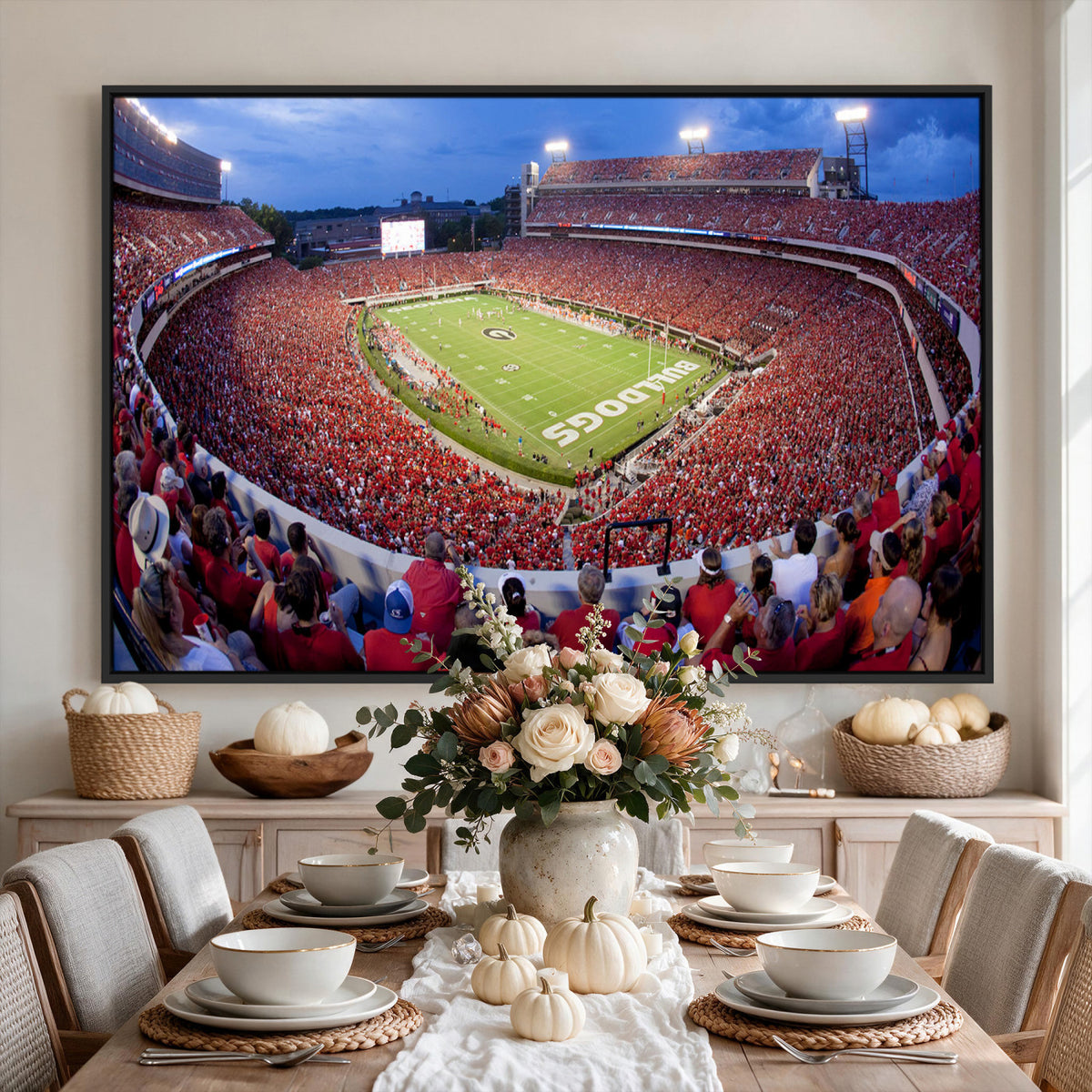 10244378-MGV-CV-36X24 - Dooley Stadium Wall Art, Sports Arena Canvas Print, Dooley Field, Home Bar Wall Decor