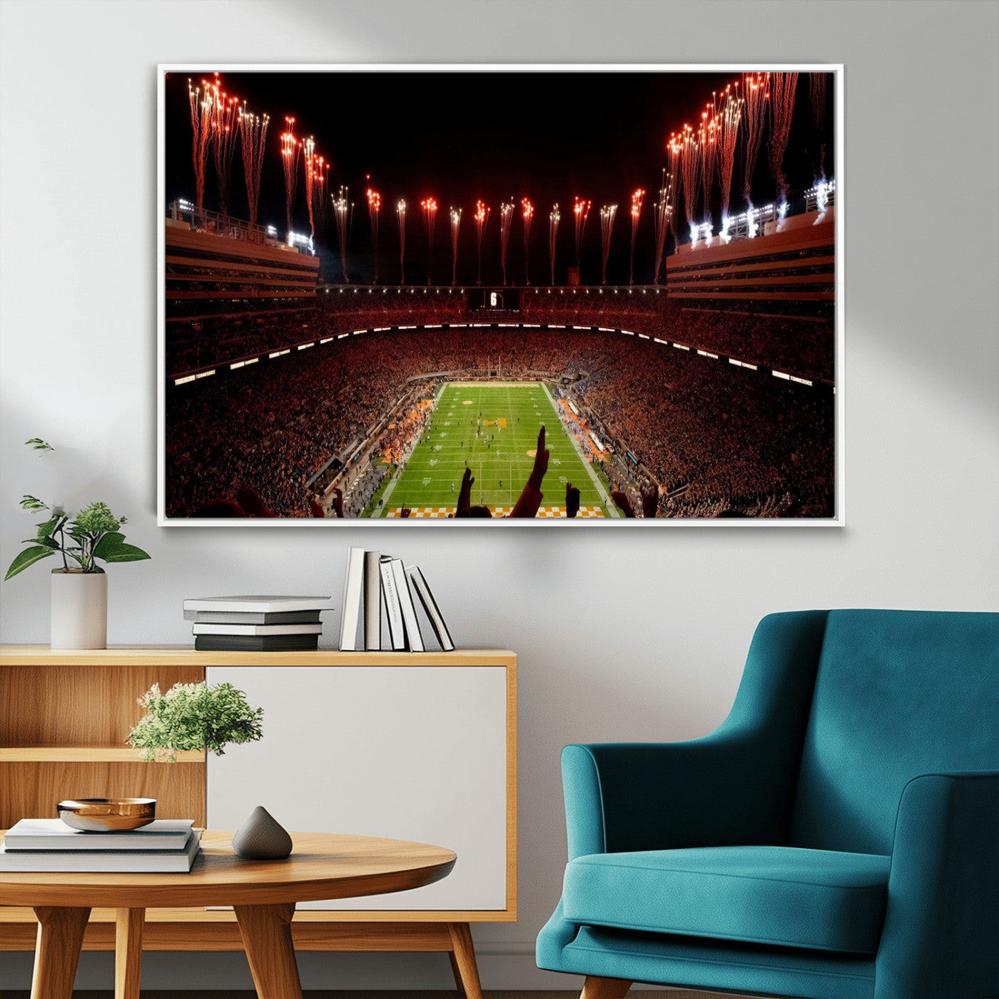 73358115-MGV-CV-36X24-Tennessee Neyland Stadium Wall Art Print, Sports Arena Canvas Wall Art, Panoramic Stadium Canvas Print, Modern Athletic Field Art Printing