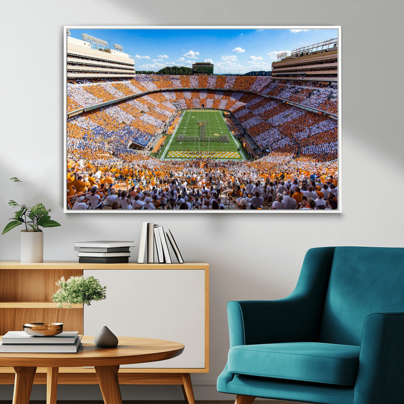 Tennessee Neyland Stadium Wall Art Print, Sports Arena Canvas Wall Art, Panoramic Stadium Canvas Print, Modern Athletic Field Art Printing