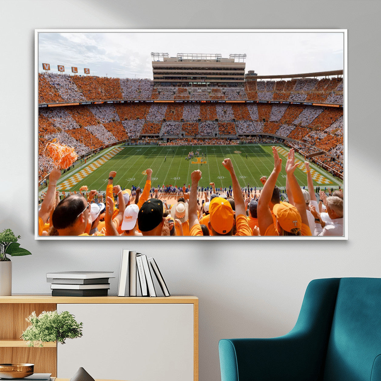 76011417-MGV-FC-36X24 - Tennessee Neyland Stadium Wall Art, Sports Arena Canvas Print, Panoramic Stadium Artwork for Home, Office
