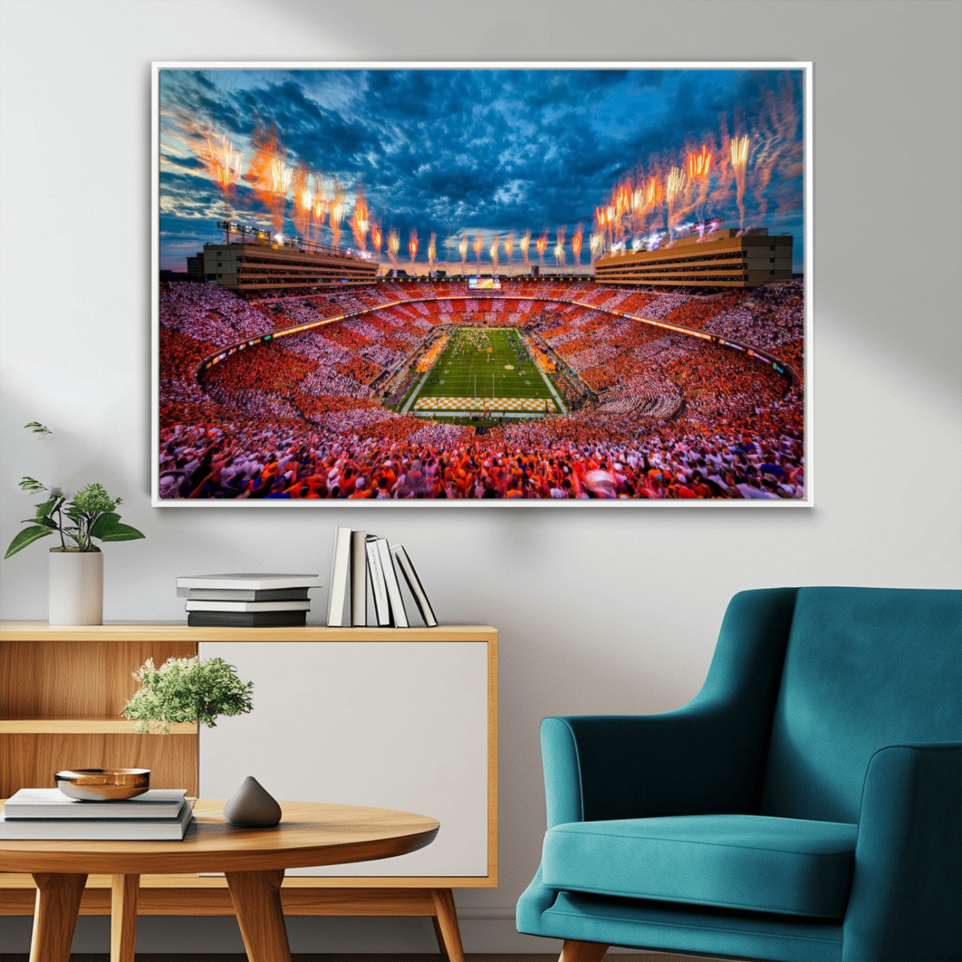 MGV-FC-36X24 - Tennessee Neyland Stadium Wall Art Print, Sports Arena Canvas Wall Art, Panoramic Stadium Canvas